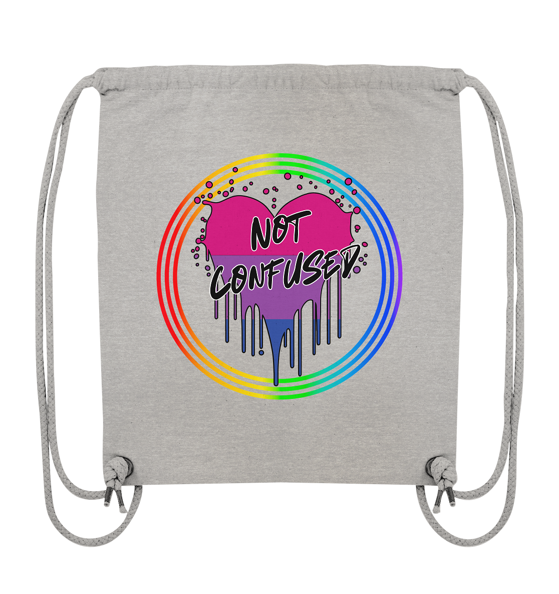 Bisexual Not Confused "Regenbogenkreis Edition" - Organic Gym-Bag