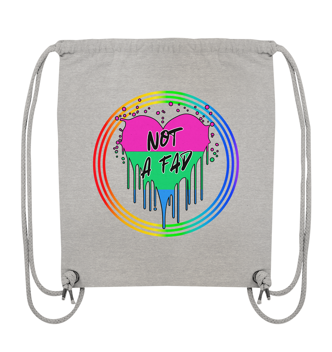 Polysexual Not a Fad "Regenbogenkreis Edition" - Organic Gym-Bag