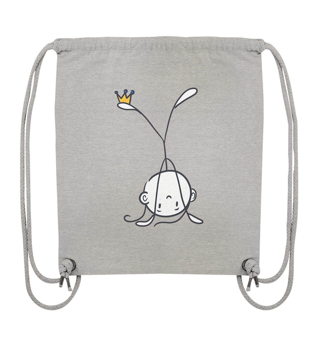 Seelenmännchen "Handstand Edition" Frontprint (hell) - Organic Gym-Bag