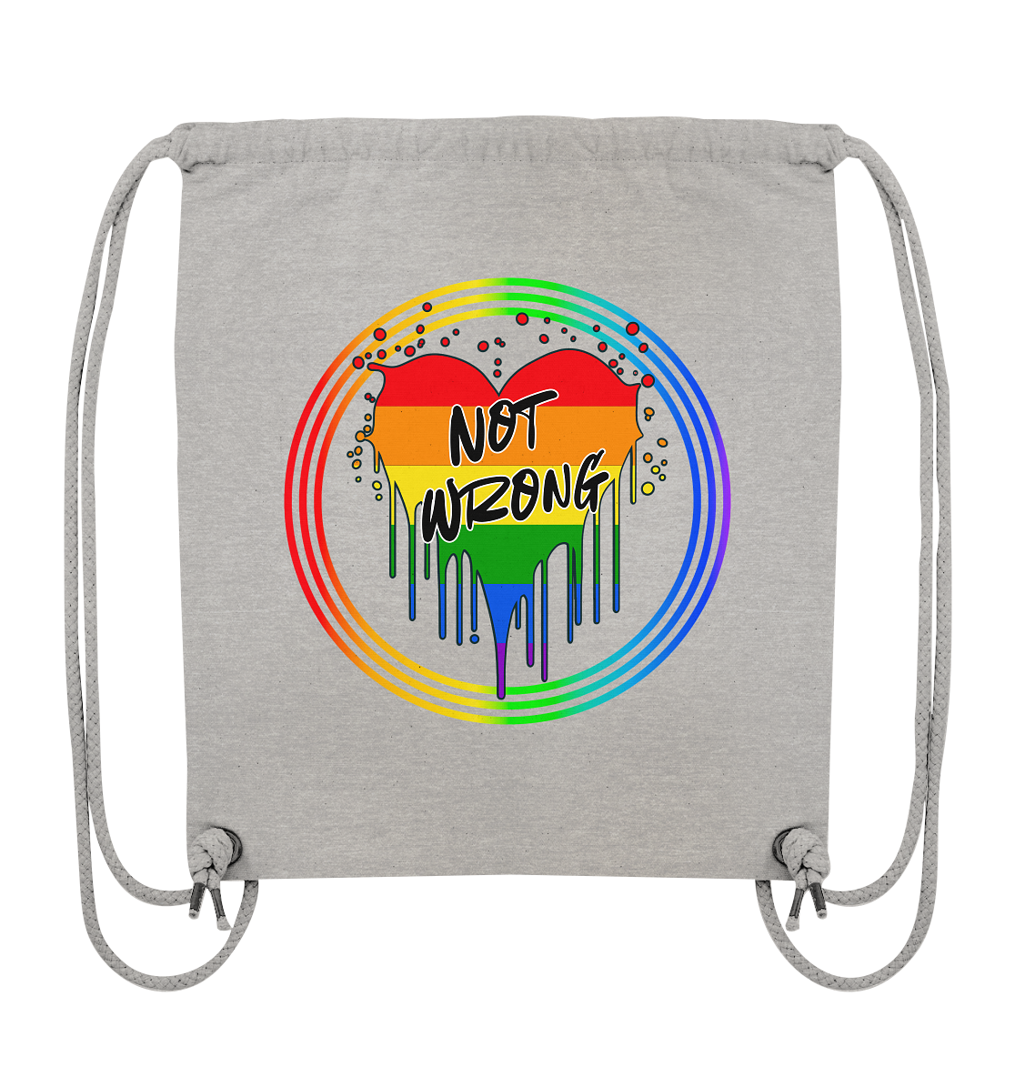 Queer Not Wrong "Regenbogenkreis Edition" - Organic Gym-Bag