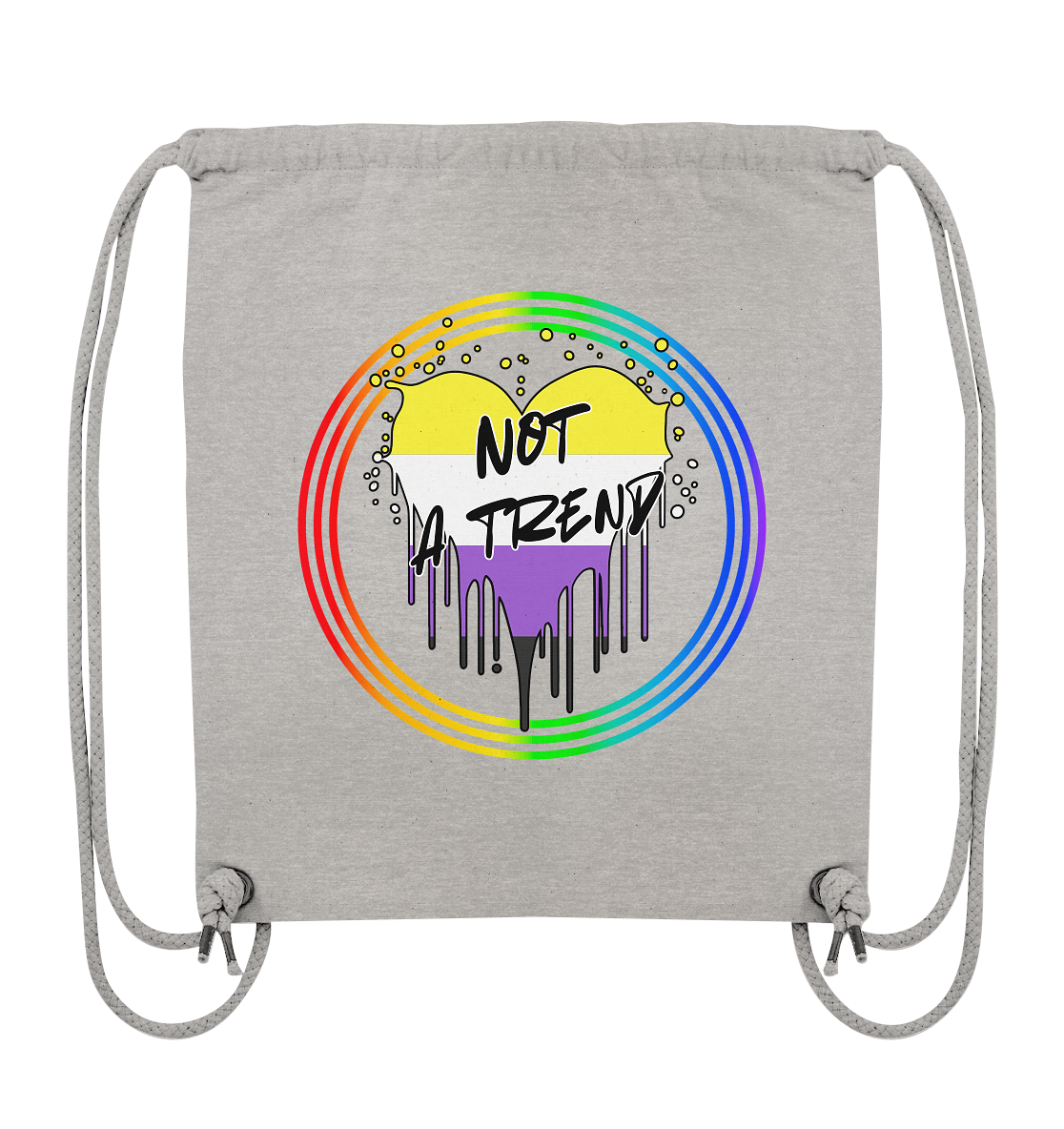 Nonbinary Not a Trend "Regenbogenkreis Edition" - Organic Gym-Bag