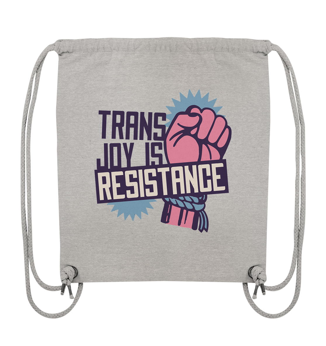 Trans Joy Is Resistance "Raised Fist Edition" - Organic Gym-Bag