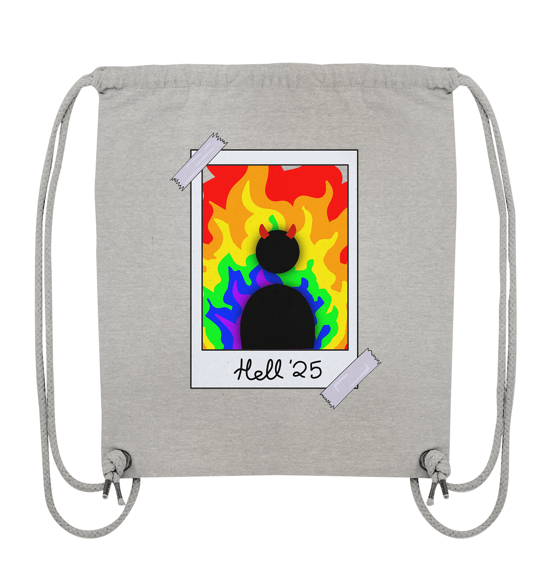 Queer in Hell '25 Backprint - Organic Gym-Bag