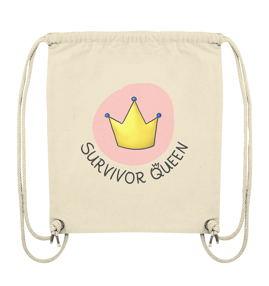 Survivor Queens Logo "Schriftzug Edition" (hell) - Organic Gym-Bag
