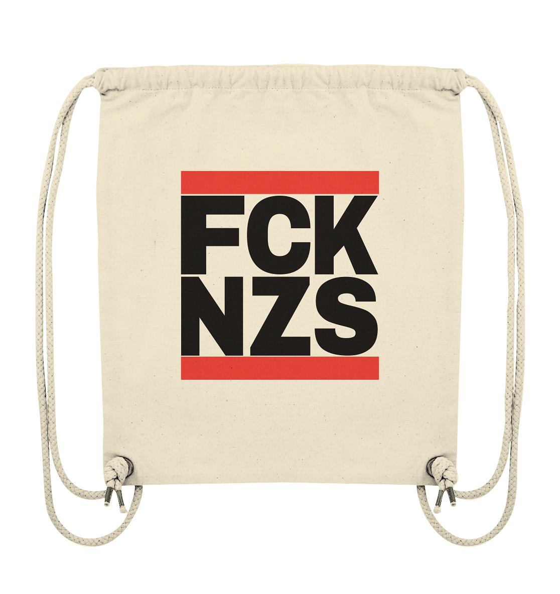 FCK NZS (schwarze Schrift) - Organic Gym-Bag