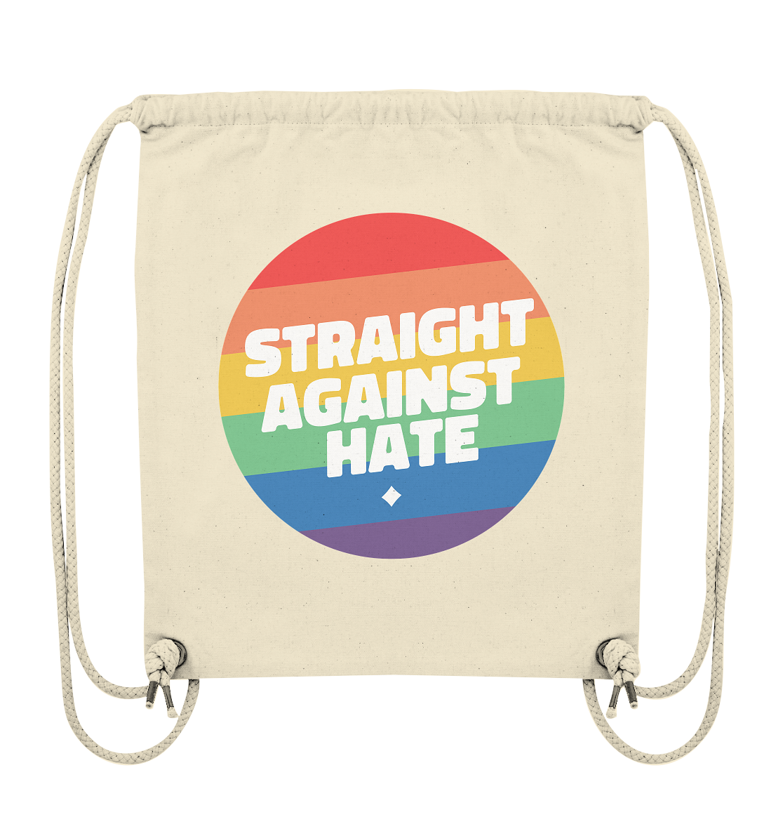 Straight Against Hate Badge - Organic Gym-Bag