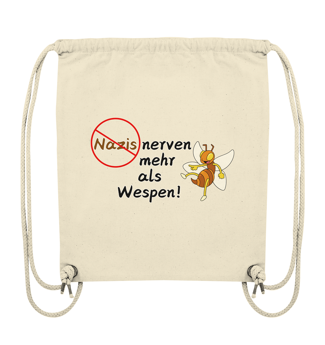 Nazis nerven mehr als Wespen - Organic Gym-Bag