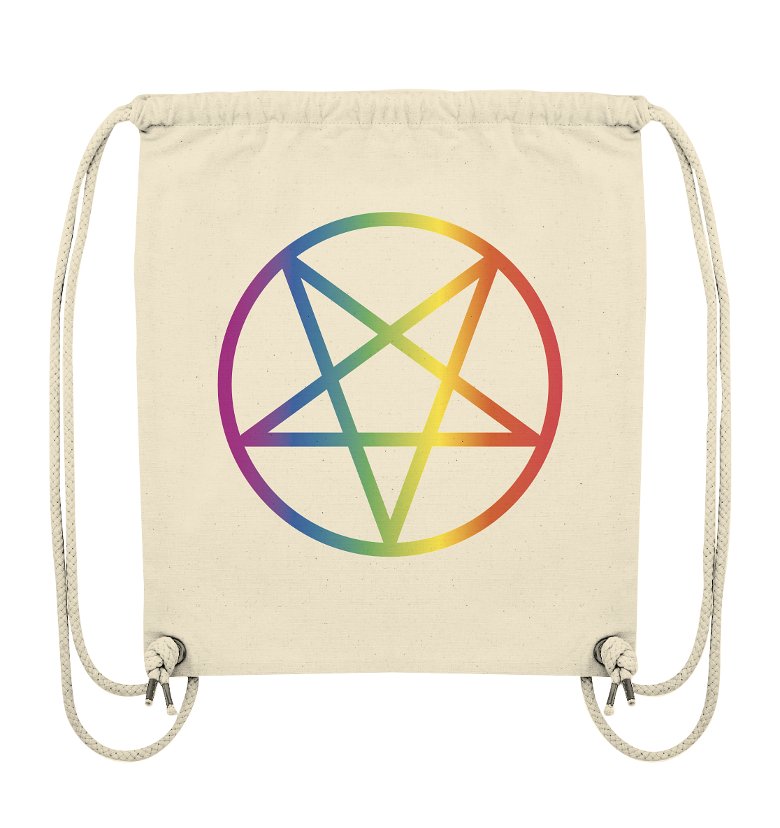 Regenbogen Pentagramm - Organic Gym-Bag