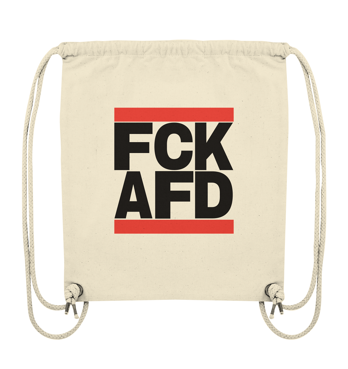FCK AFD (schwarze Schrift) - Organic Gym-Bag
