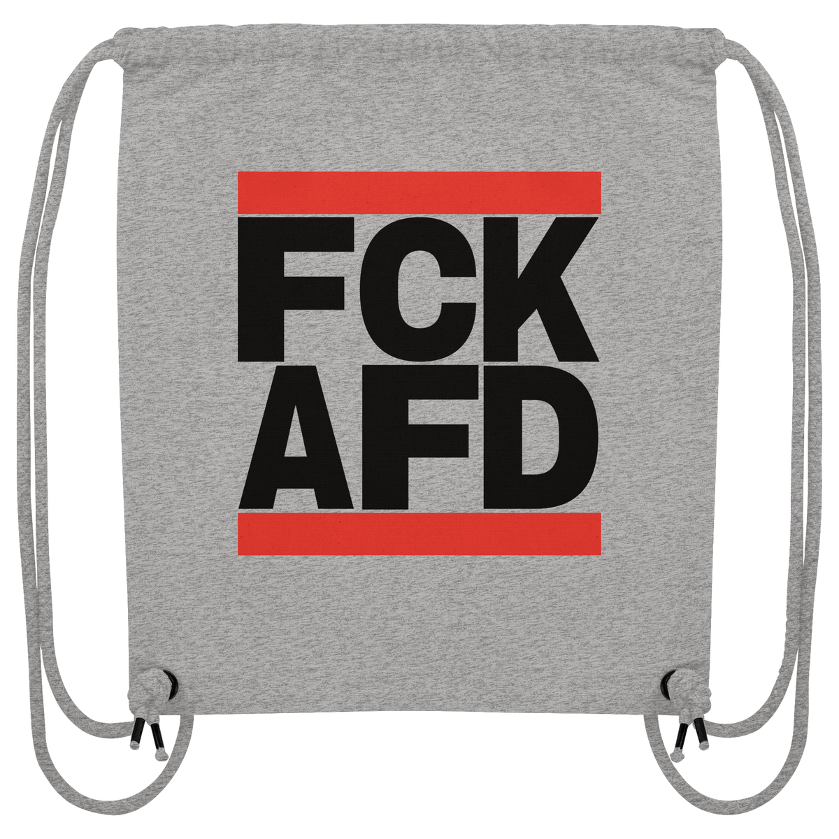 FCK AFD (schwarze Schrift) - Organic Gym-Bag