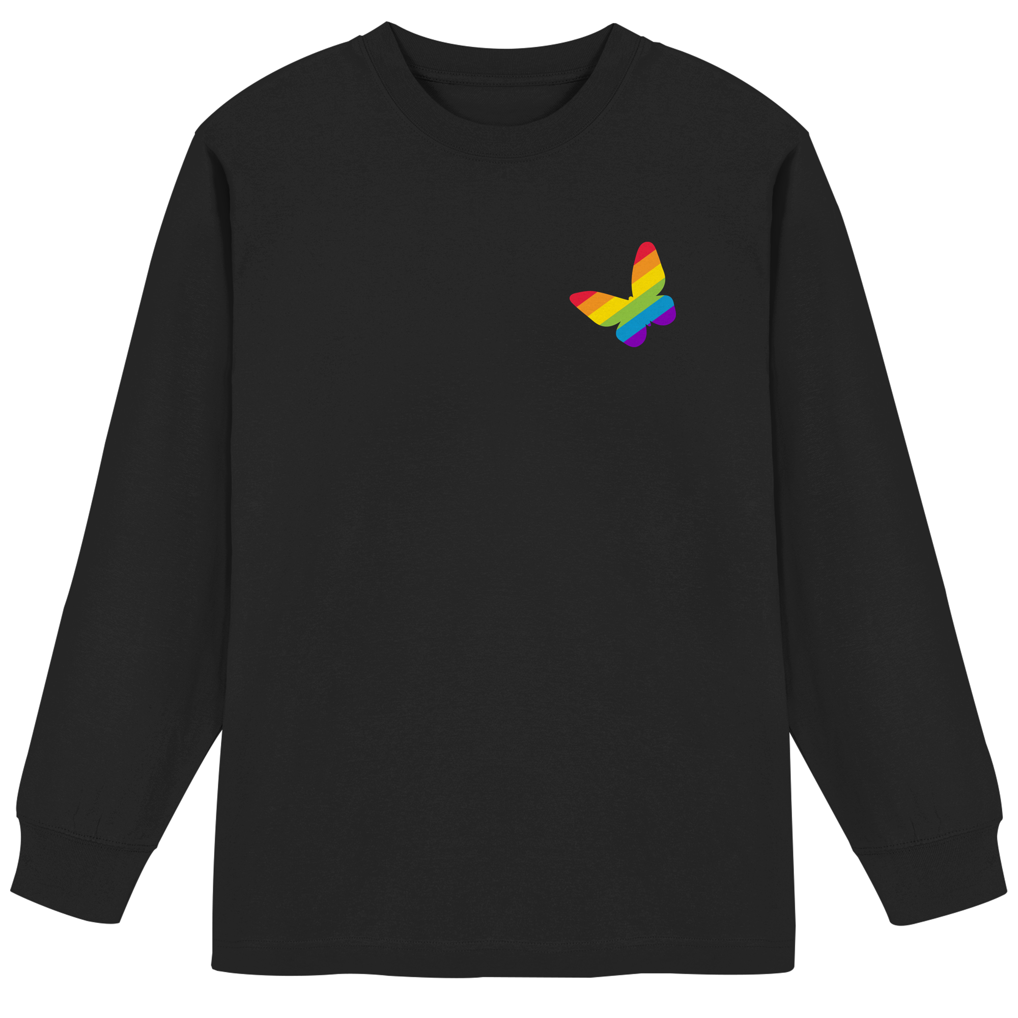 Regenbogen Schmetterling - Organic Heavy Oversized Longsleeve T-Shirt