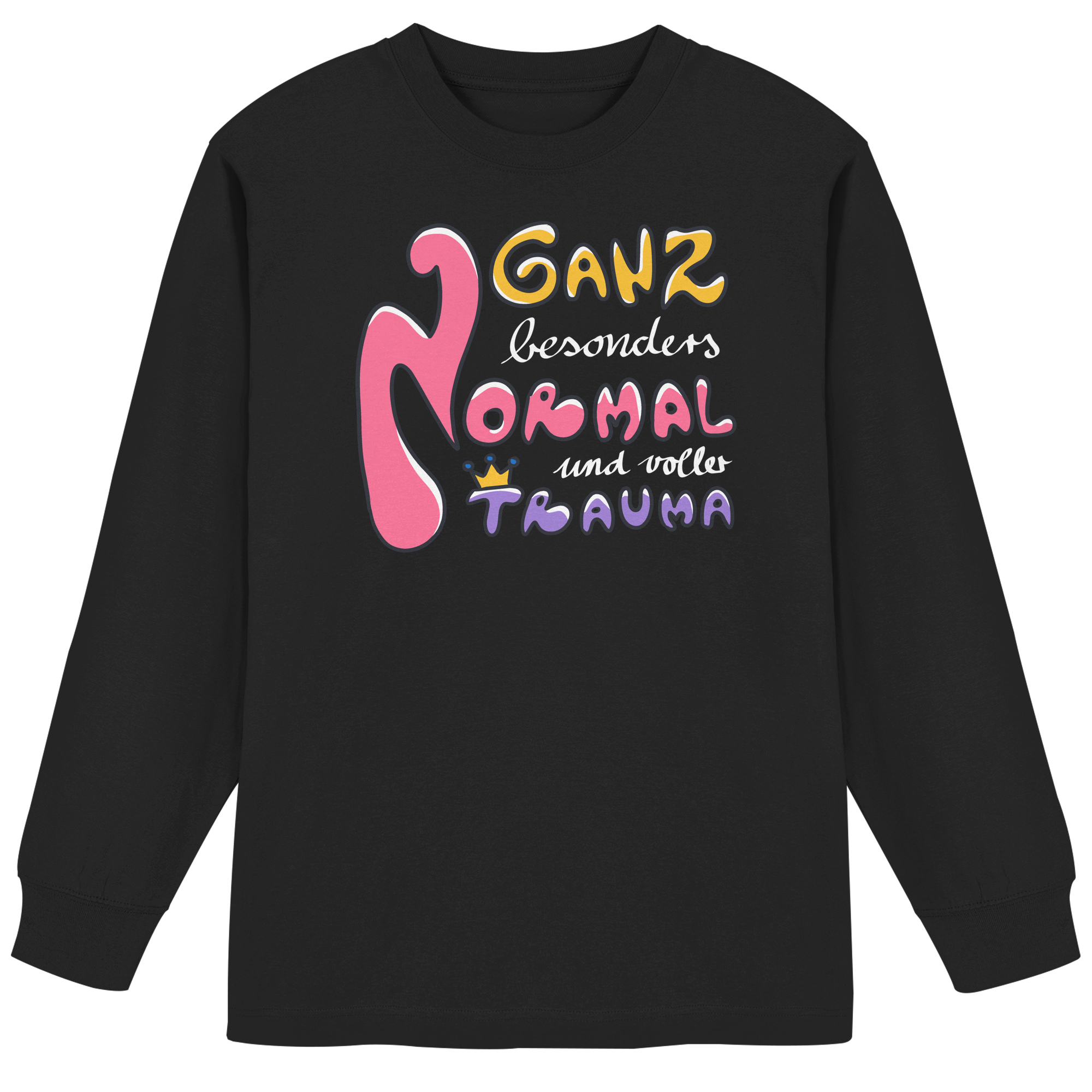 Ganz besonders Normal und voller Trauma "Bunte Edition" - Organic Heavy Oversized Longsleeve T-Shirt