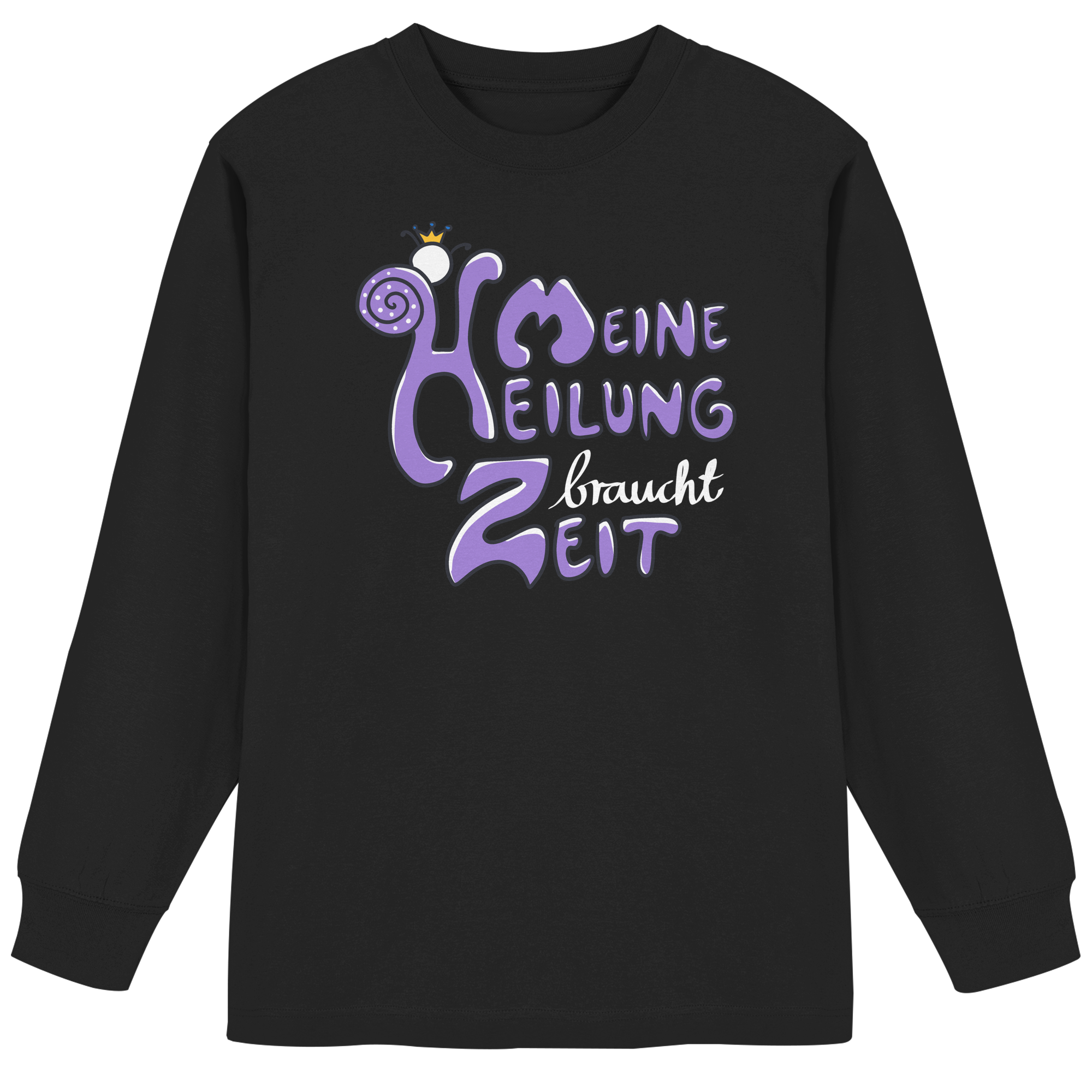 Meine Heilung braucht Zeit "Lila Edition" - Organic Heavy Oversized Longsleeve T-Shirt