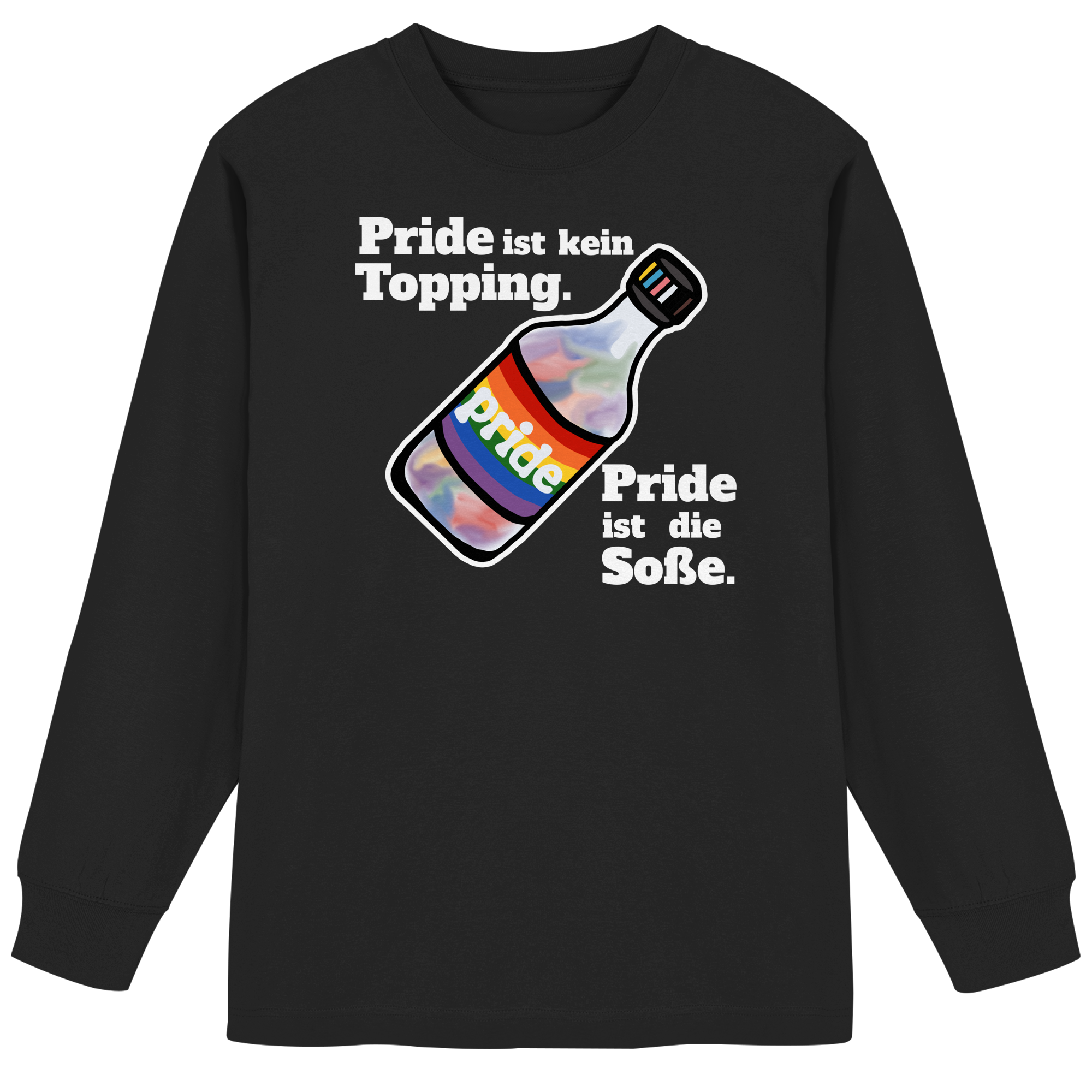 Regenbogen-Soße: Die Hauptzutat (dunkel) - Organic Heavy Oversized Longsleeve T-Shirt