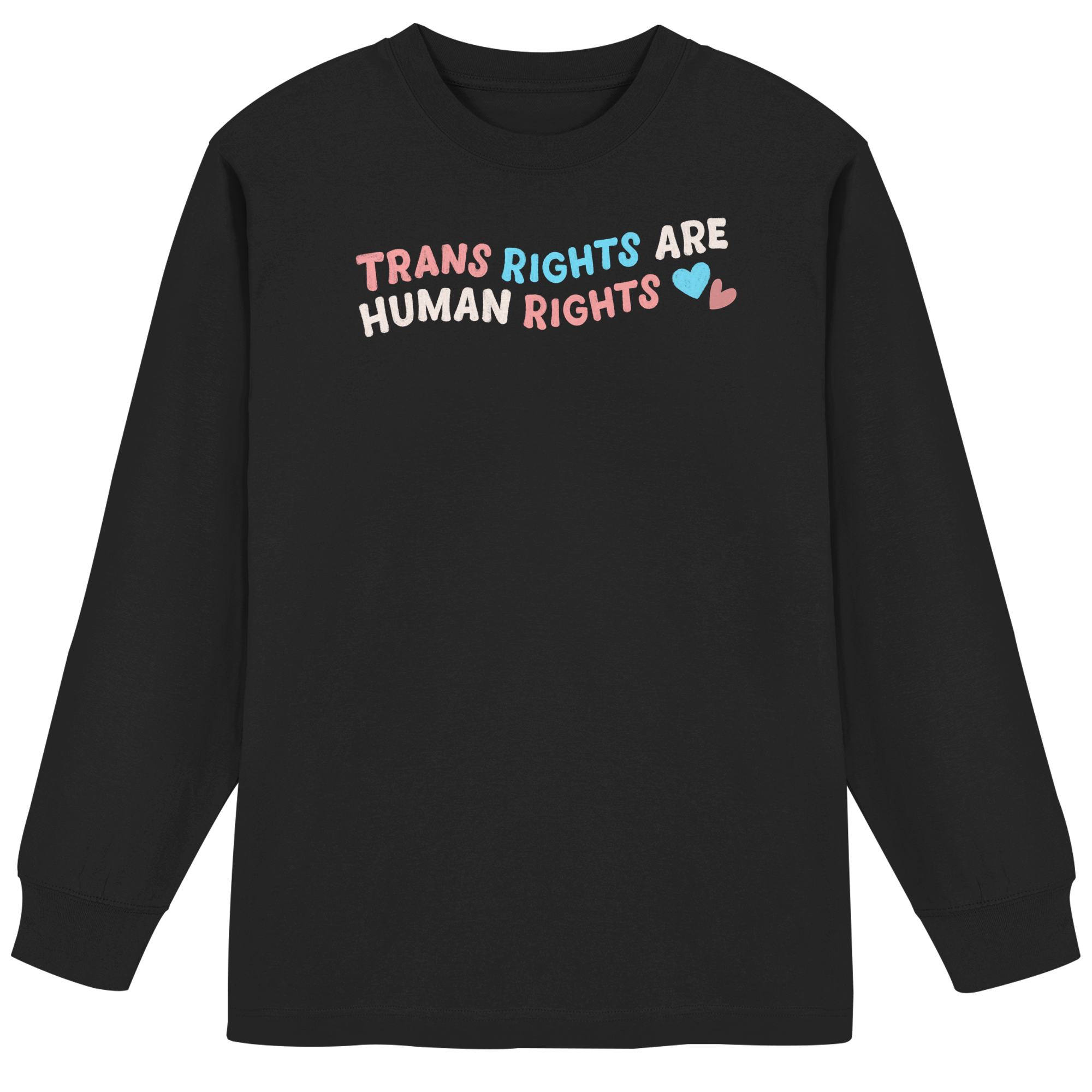 Trans Rights are Human Rights "Pastel Power Edition" - Organic Heavy Oversized Longsleeve T-Shirt