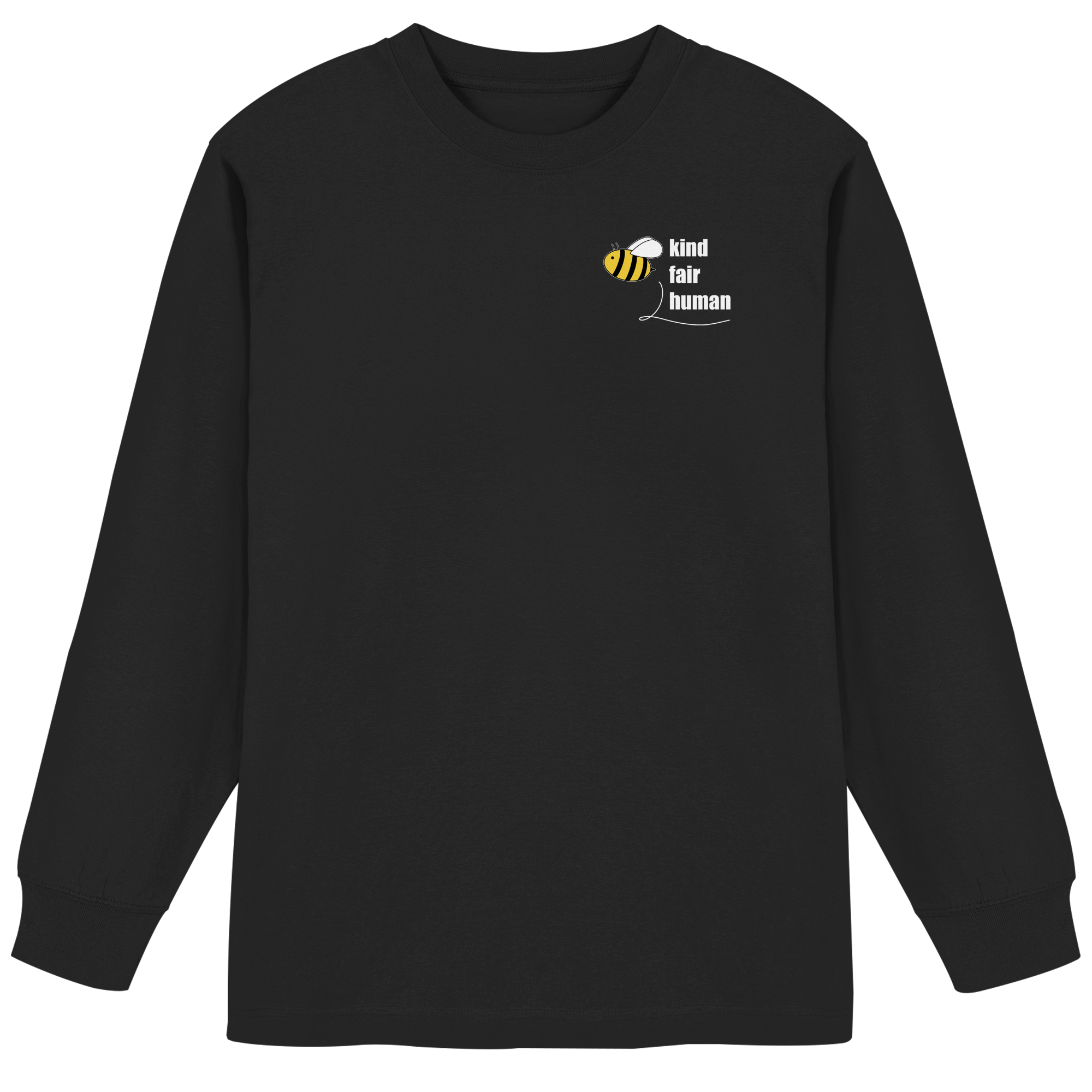 Be Kind Fair Human "Biene Edition" - Organic Heavy Oversized Longsleeve T-Shirt