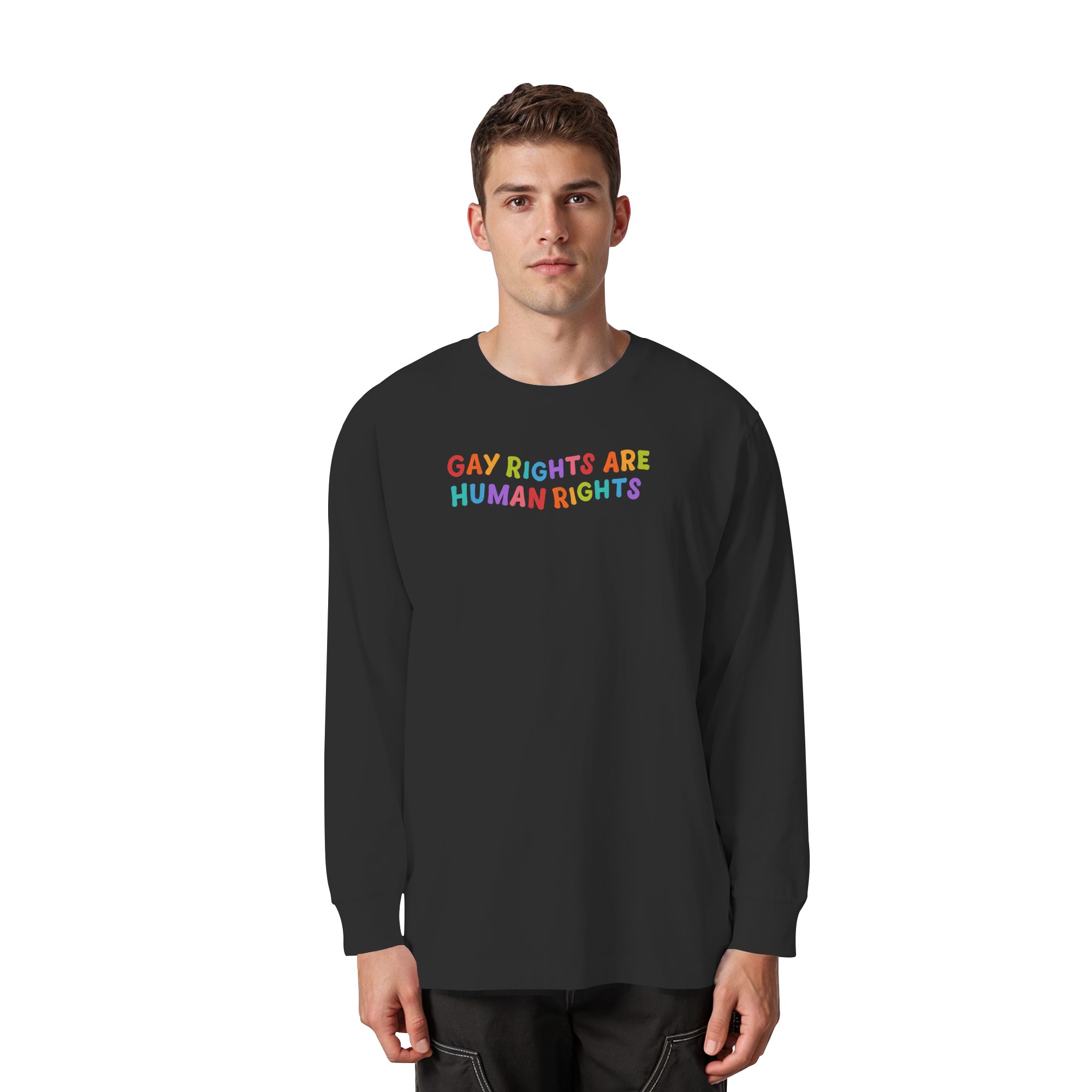 Gay Rights Are Human Rights - Organic Heavy Oversized Longsleeve T-Shirt