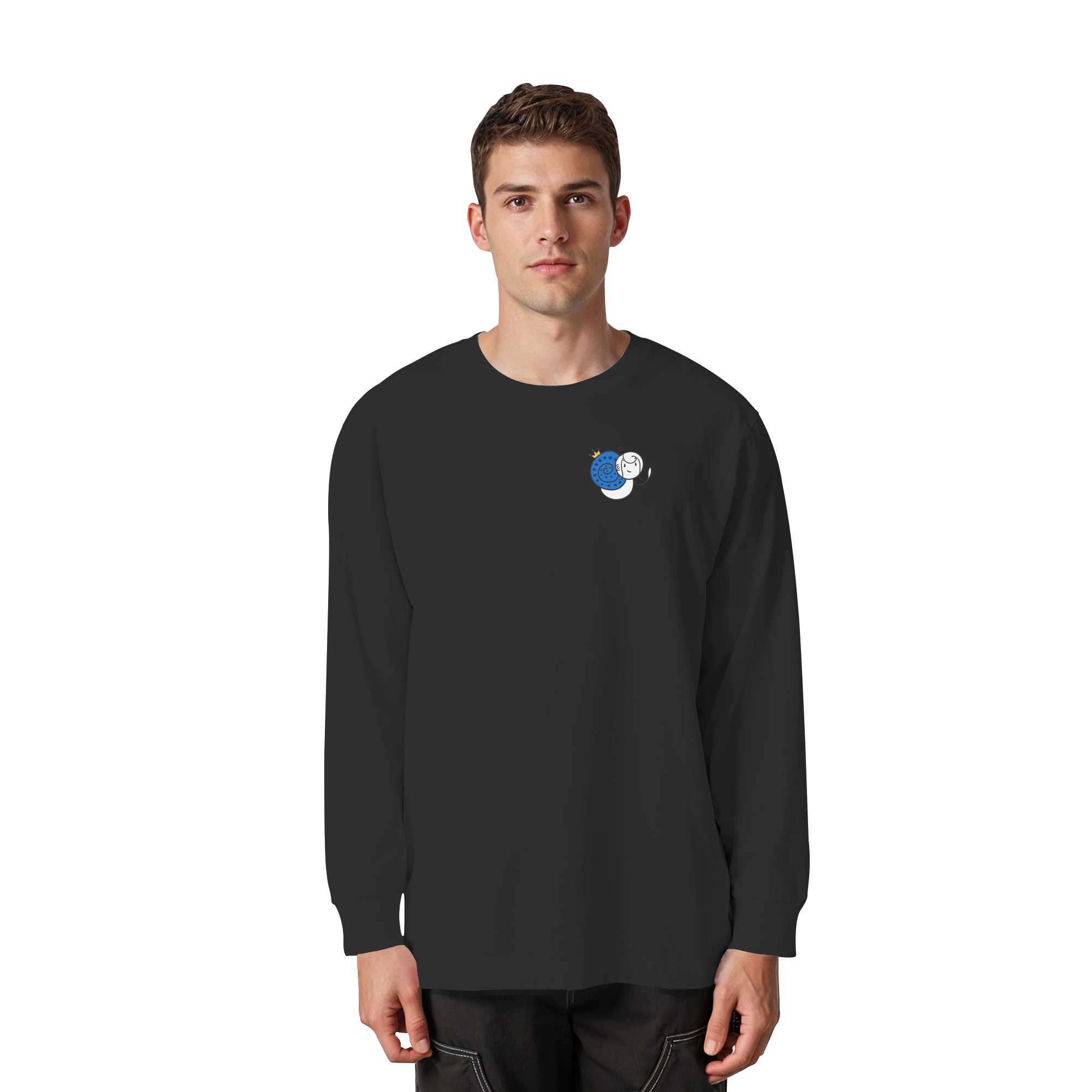 Meine Heilung braucht Zeit "Bunte Edition" Backprint - Organic Heavy Oversized Longsleeve T-Shirt