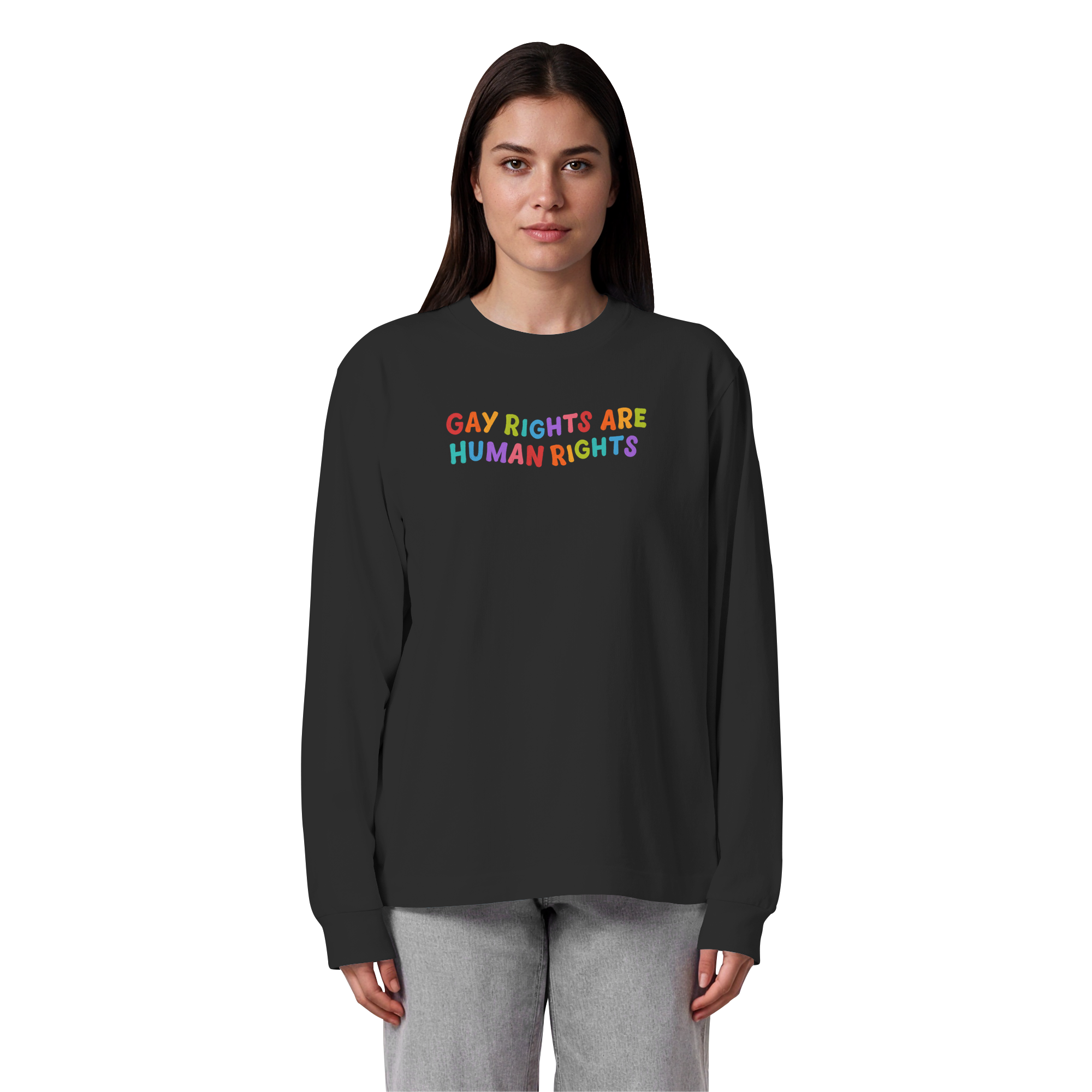 Gay Rights Are Human Rights - Organic Heavy Oversized Longsleeve T-Shirt