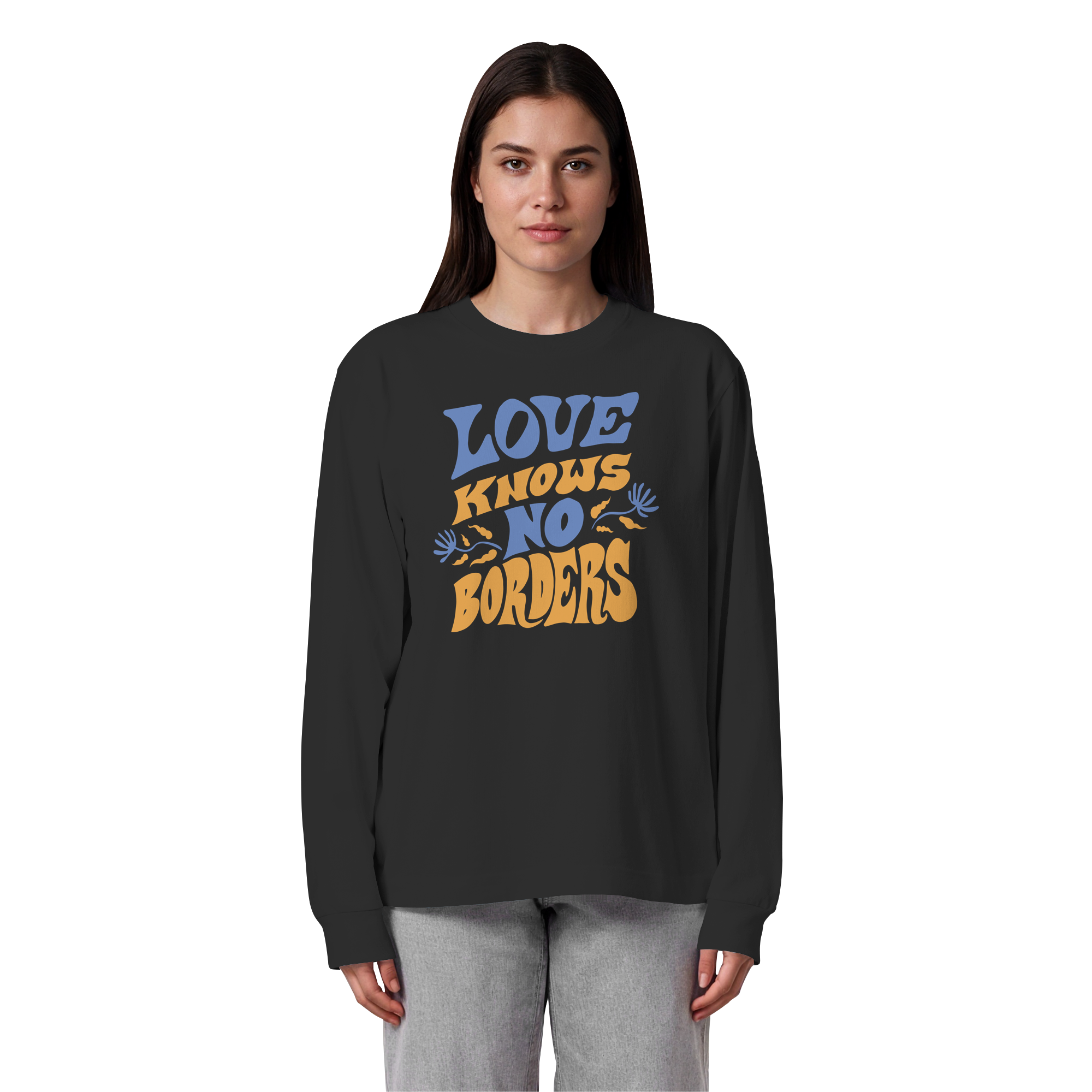 Love Knows No Borders - Organic Heavy Oversized Longsleeve T-Shirt