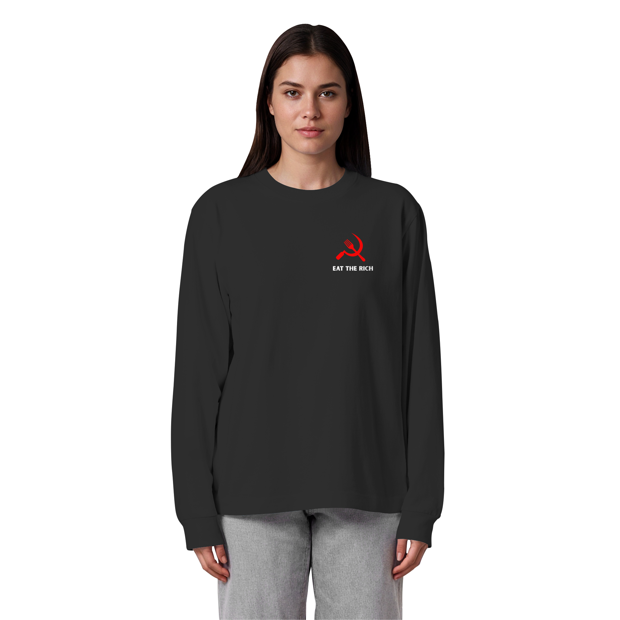 Eat the Rich "Gabel & Sichel Edition" - Organic Heavy Oversized Longsleeve T-Shirt