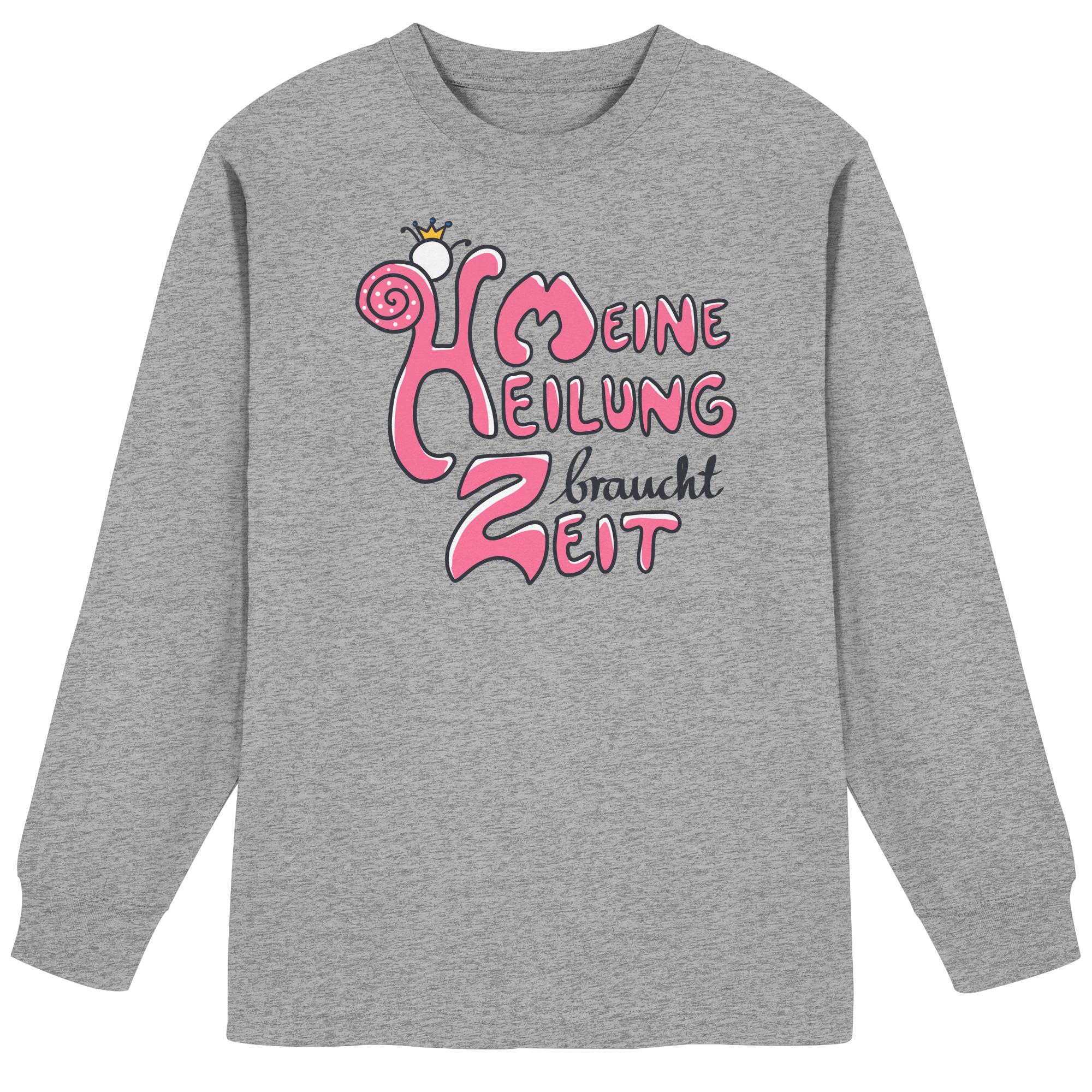 Meine Heilung braucht Zeit "Pinke Edition" - Organic Heavy Oversized Longsleeve T-Shirt