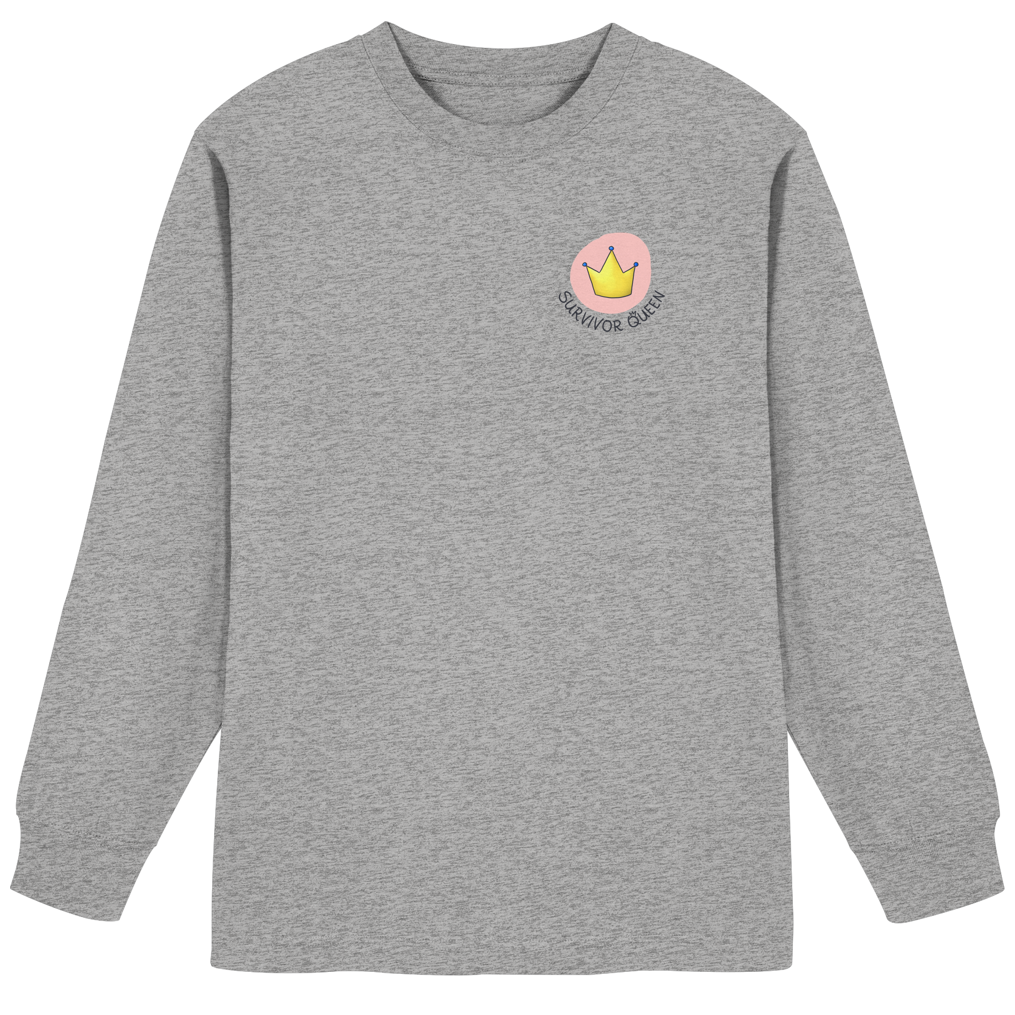 Survivor Queens Logo "Schriftzug Edition" Brustprint (hell) - Organic Heavy Oversized Longsleeve T-Shirt