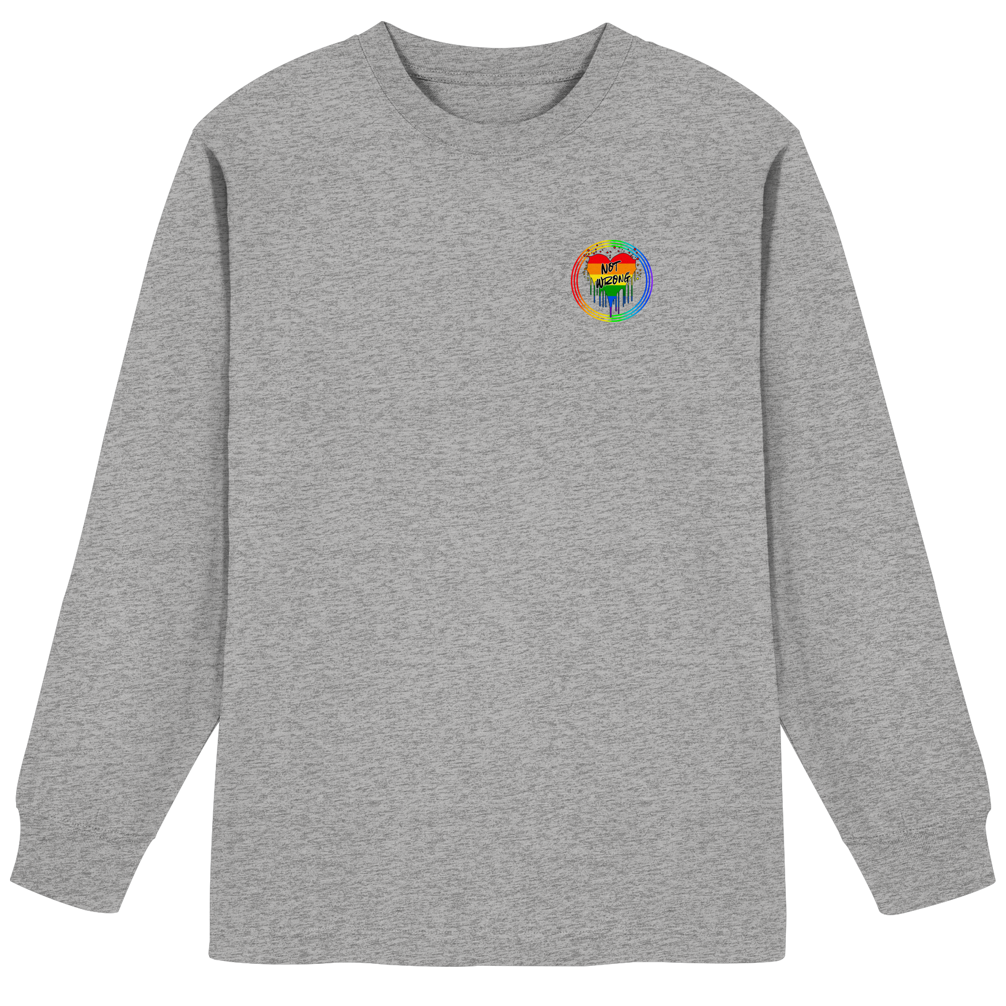 Queer Not Wrong "Regenbogenkreis Edition" - Organic Heavy Oversized Longsleeve T-Shirt