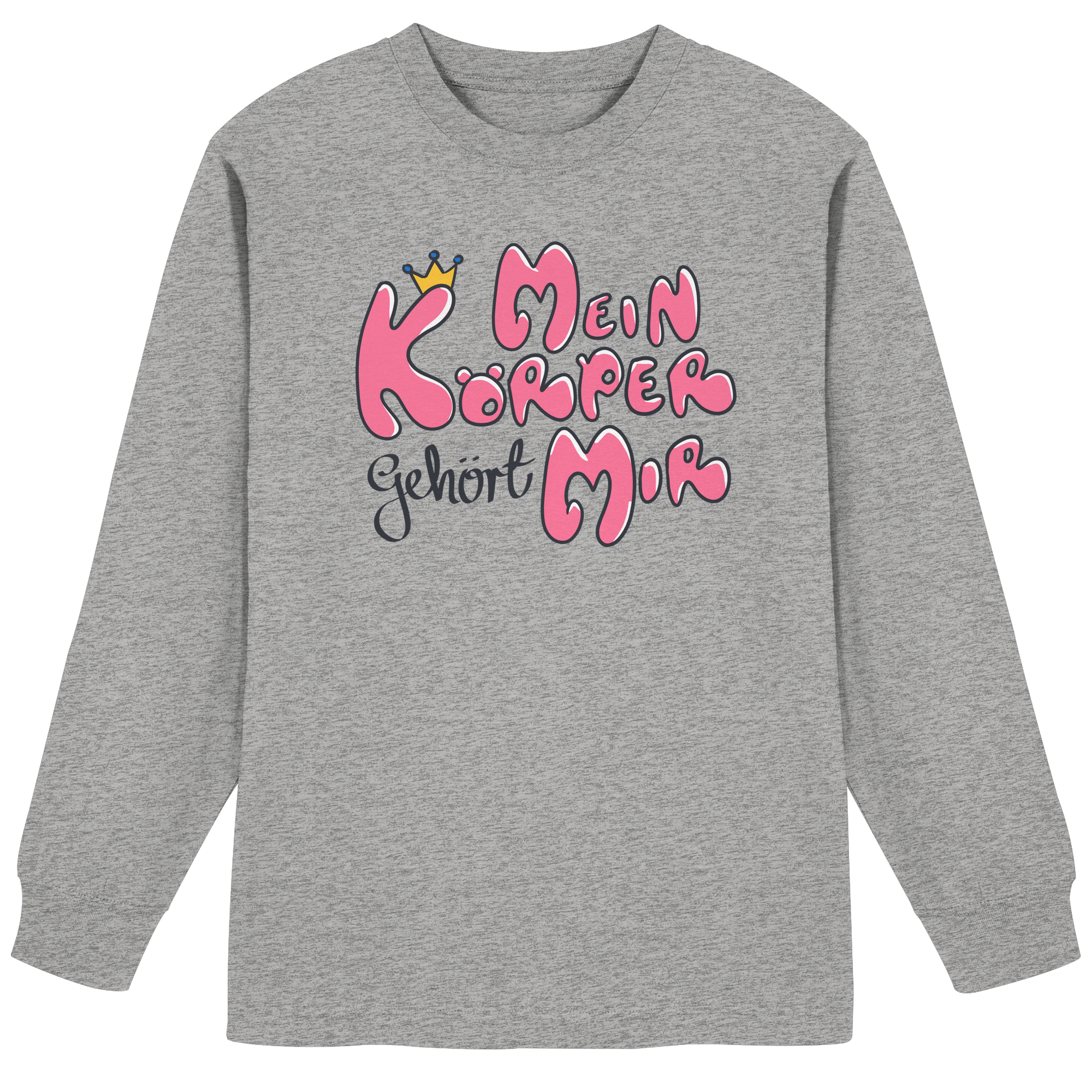 Mein Körper gehört mir "Pinke Edition" - Organic Heavy Oversized Longsleeve T-Shirt