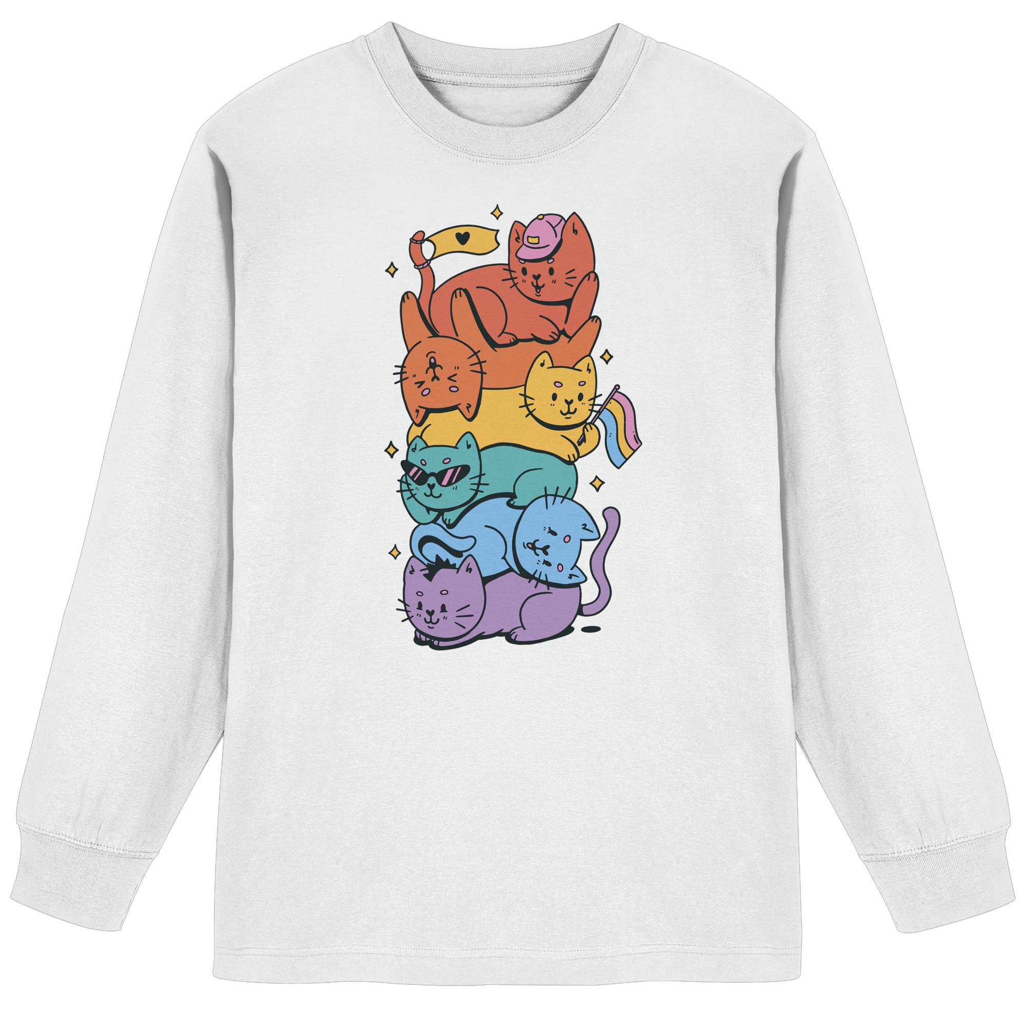 LGBTQ+ Katzen - Organic Heavy Oversized Longsleeve T-Shirt