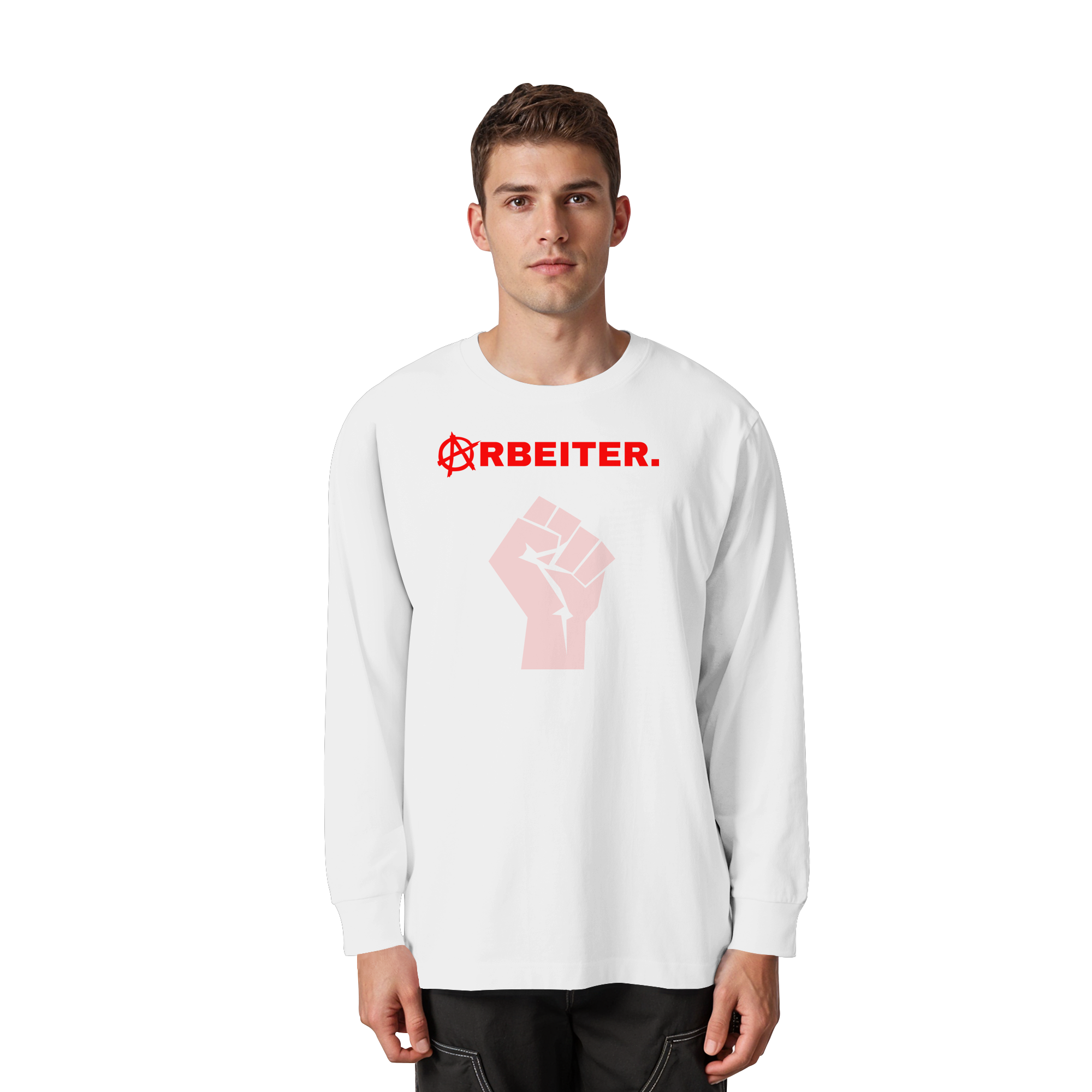 ARBEITER. "Solidarisch und Frei Edition" - Organic Heavy Oversized Longsleeve T-Shirt