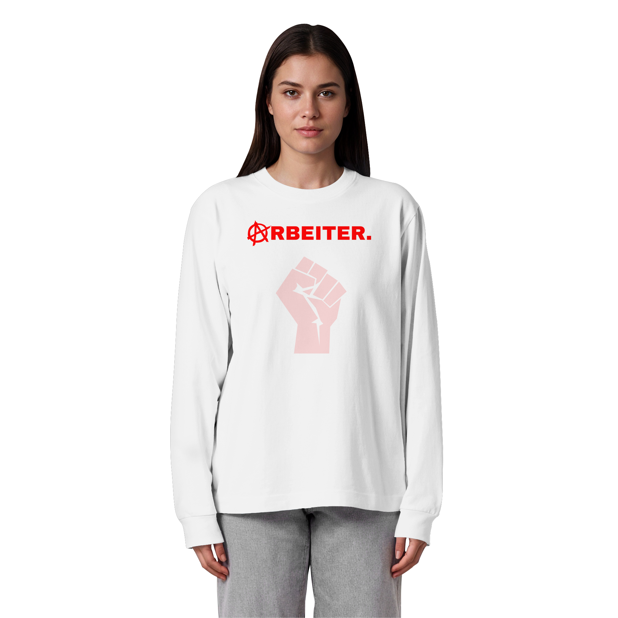 ARBEITER. "Solidarisch und Frei Edition" - Organic Heavy Oversized Longsleeve T-Shirt