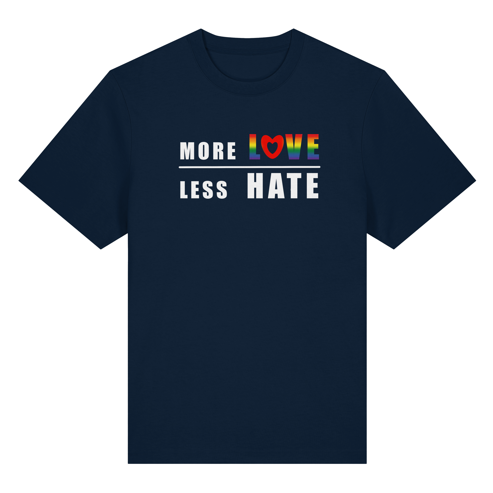 More Love Less Hate "Rainbow Edition" - Organic Heavy Shirt