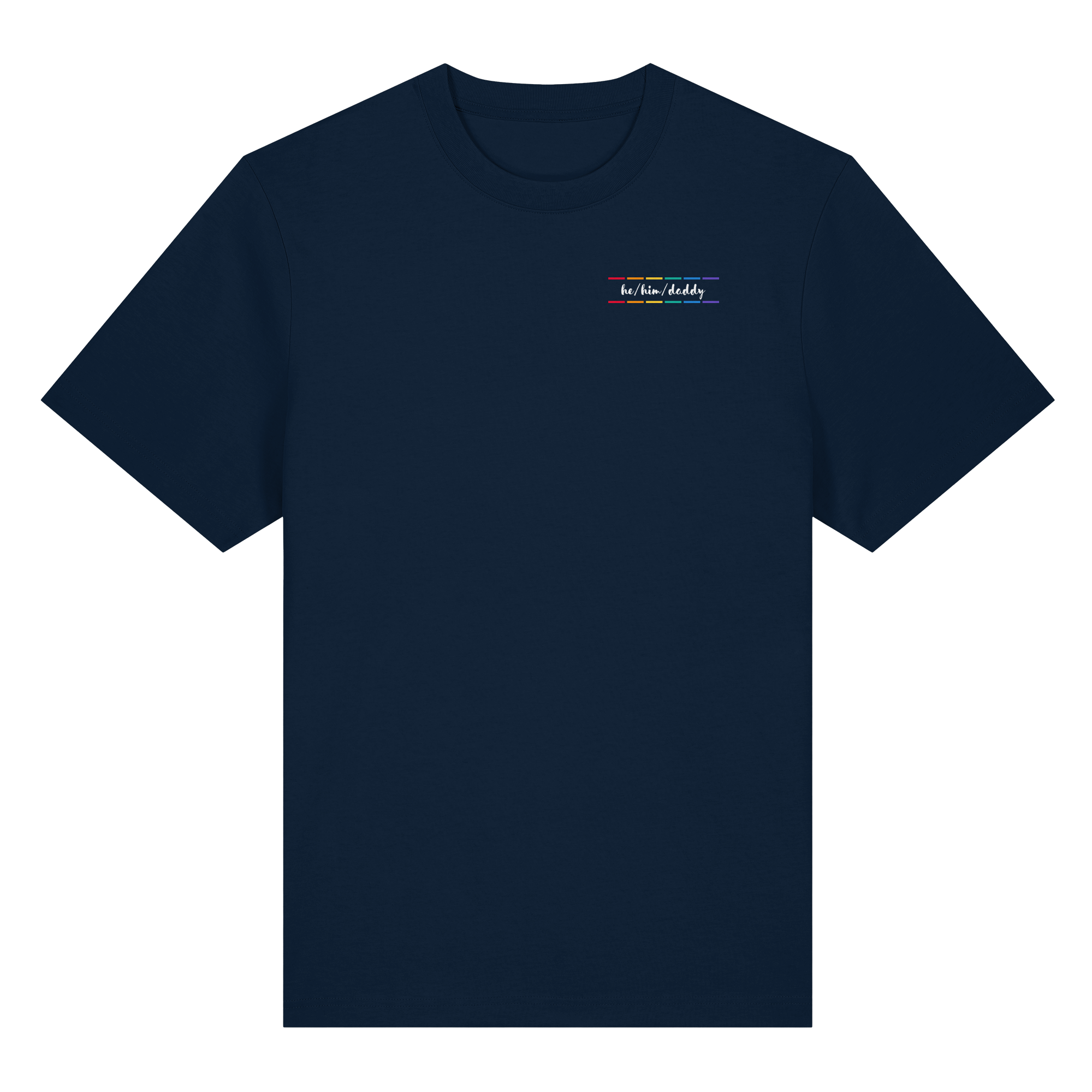 he/him/daddy "Pride Stripes Edition" - Organic Heavy Shirt