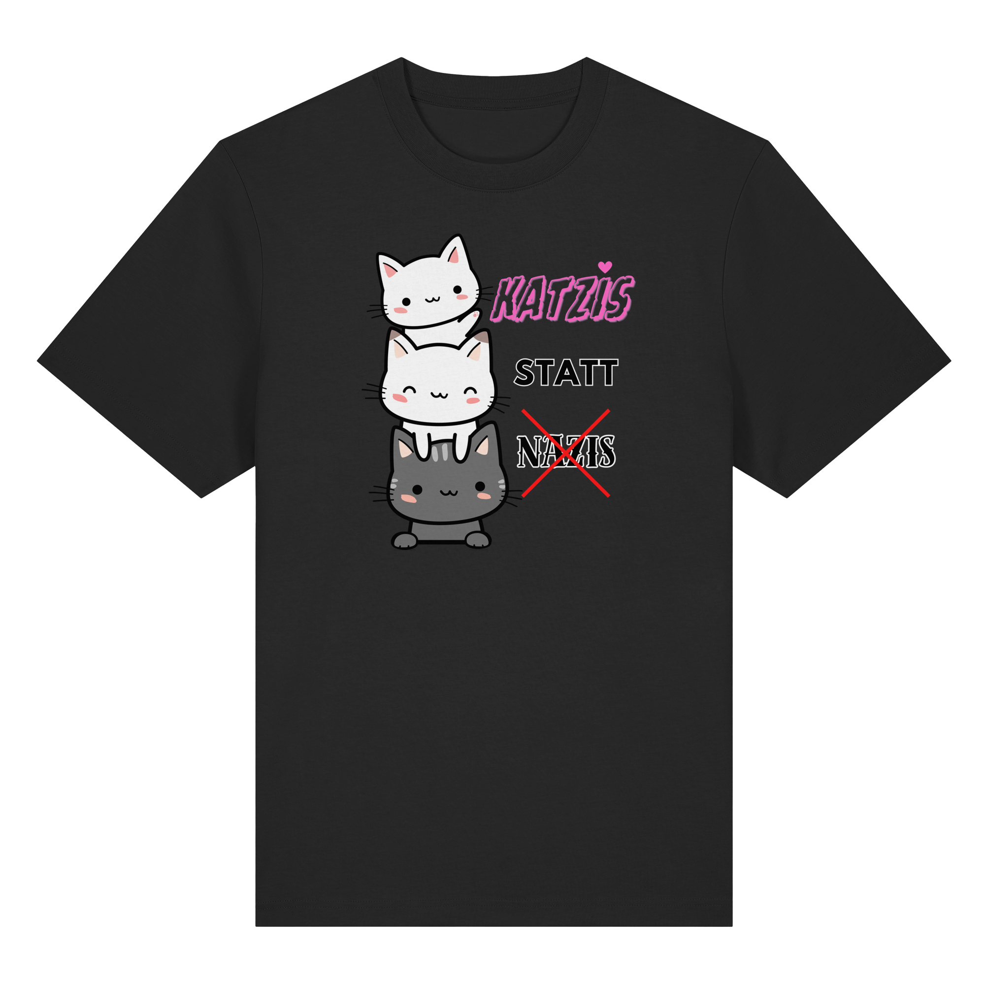 Katzis statt Nazis - Organic Heavy T-Shirt