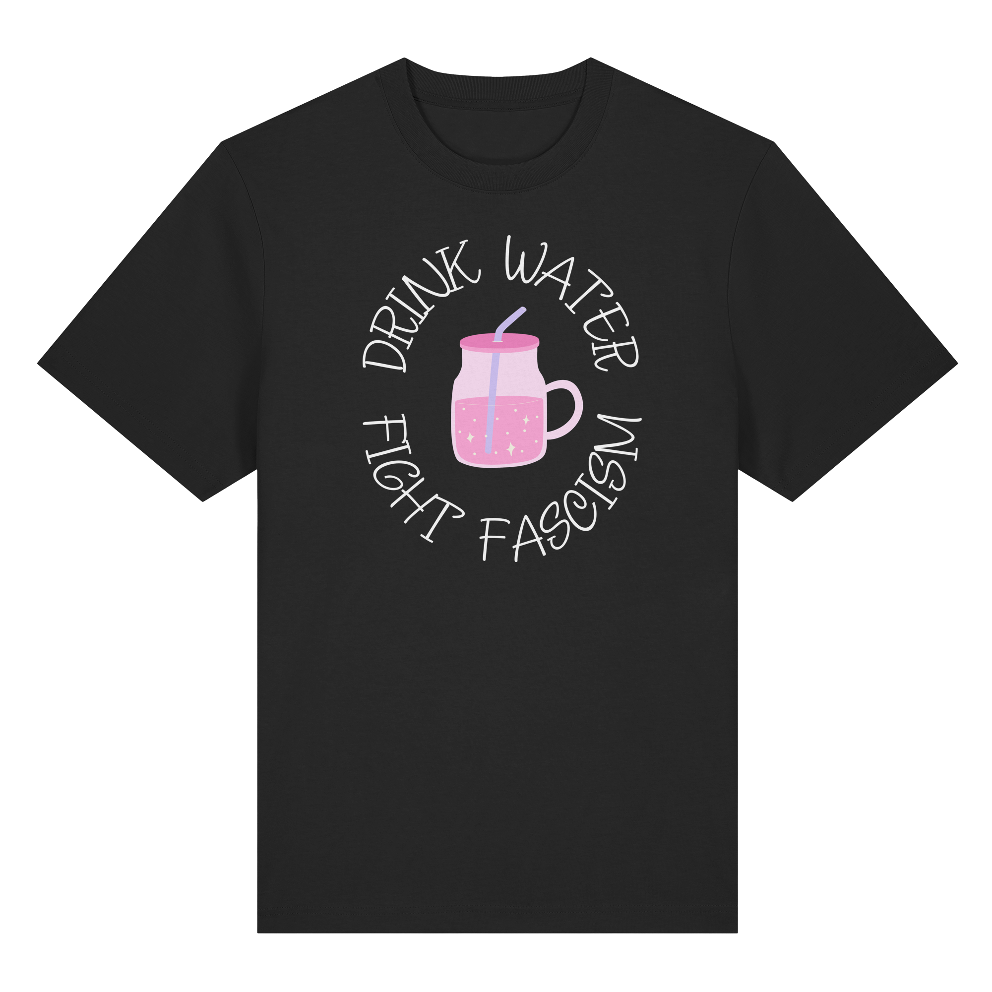 Drink Water Fight Fascism - Organic Heavy T-Shirt