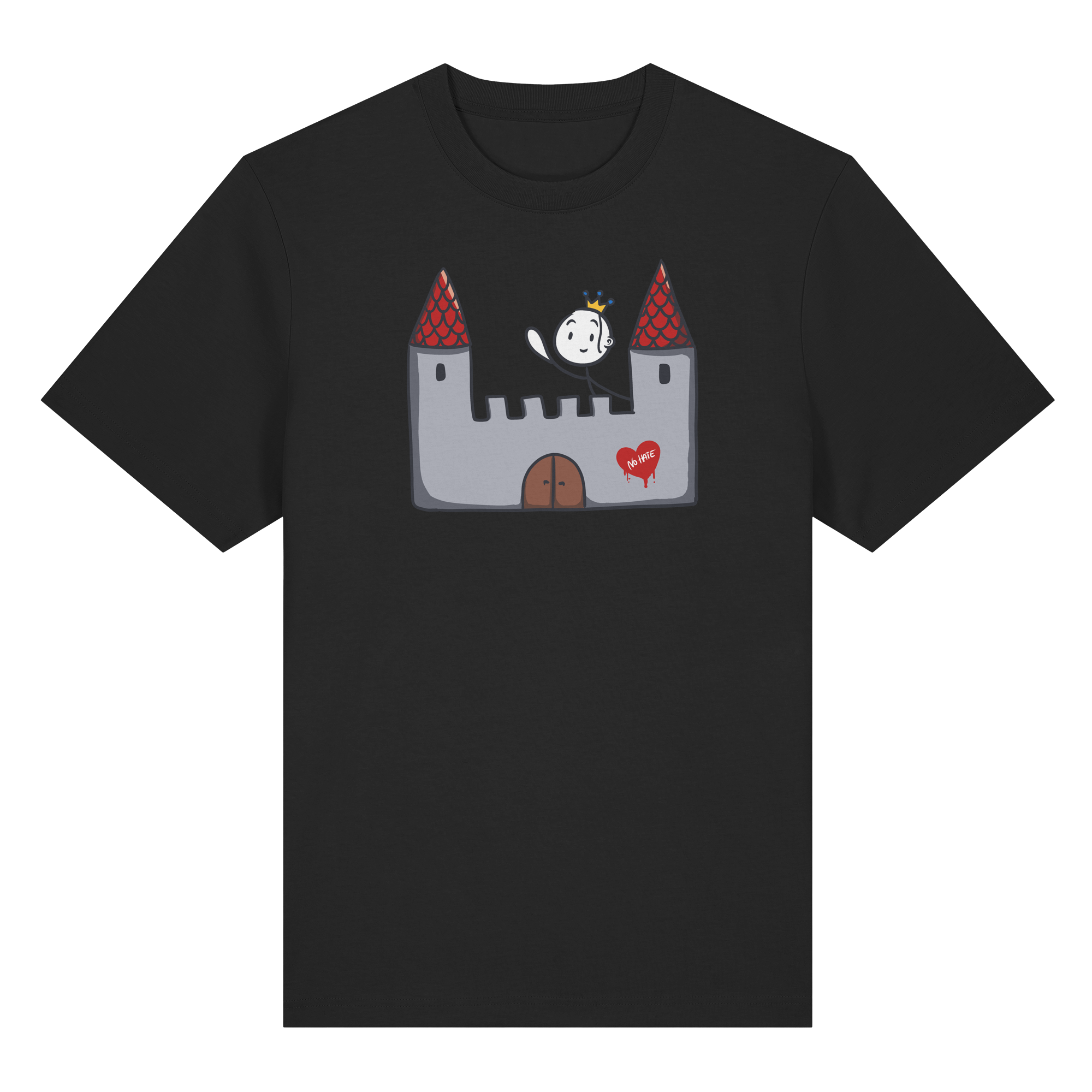 Seelenmännchen "Schloss Edition" Frontprint (dunkel) - Organic Heavy T-Shirt