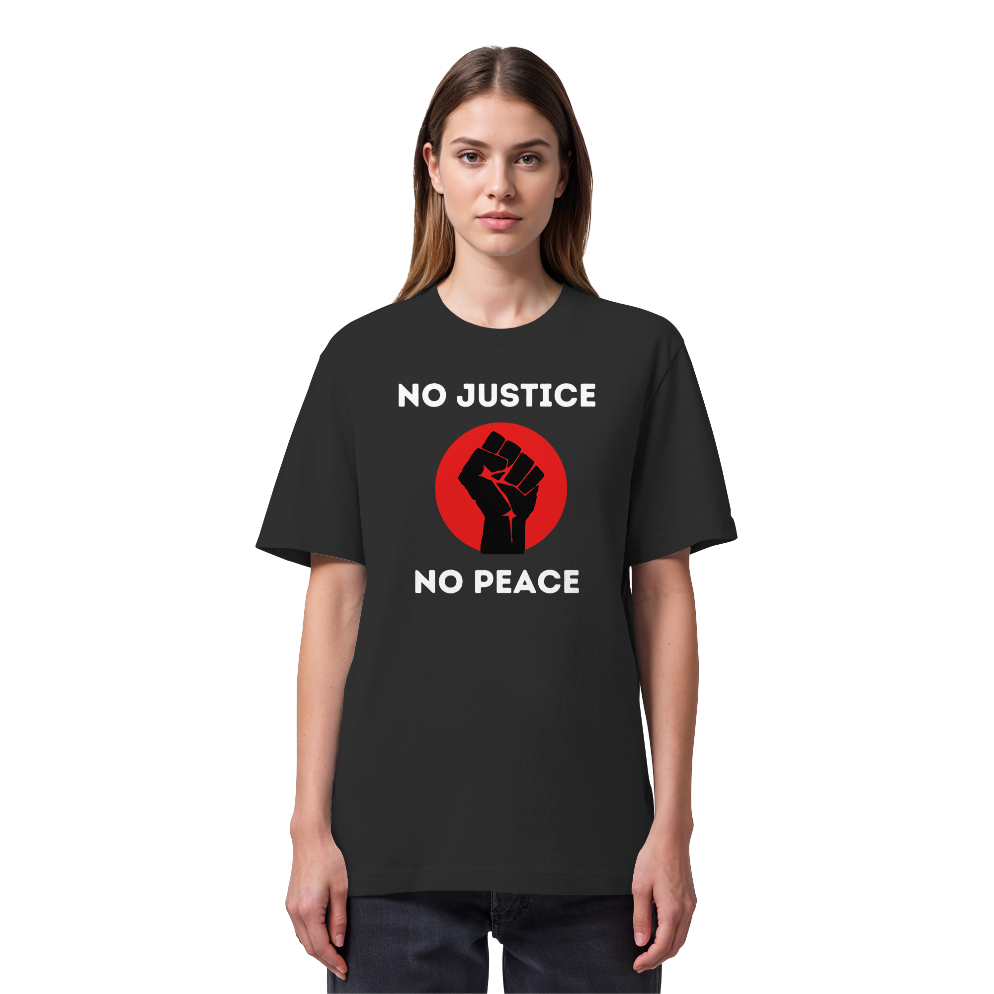 No Justice No Peace "Raised Fist Edition" - Organic Heavy T-Shirt