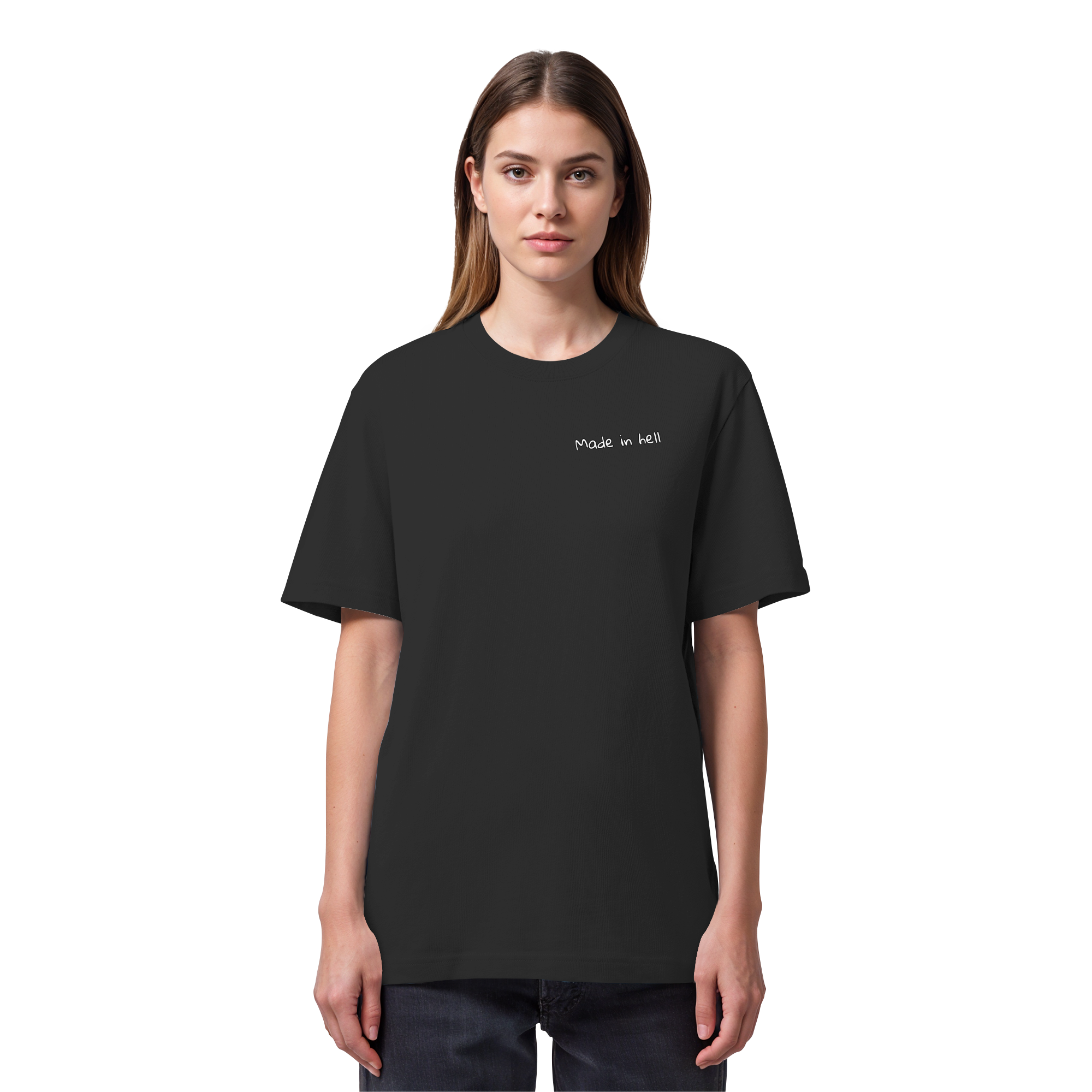 made in hell "Regenbogen Flammen Edition" Backprint - Organic Heavy T-Shirt