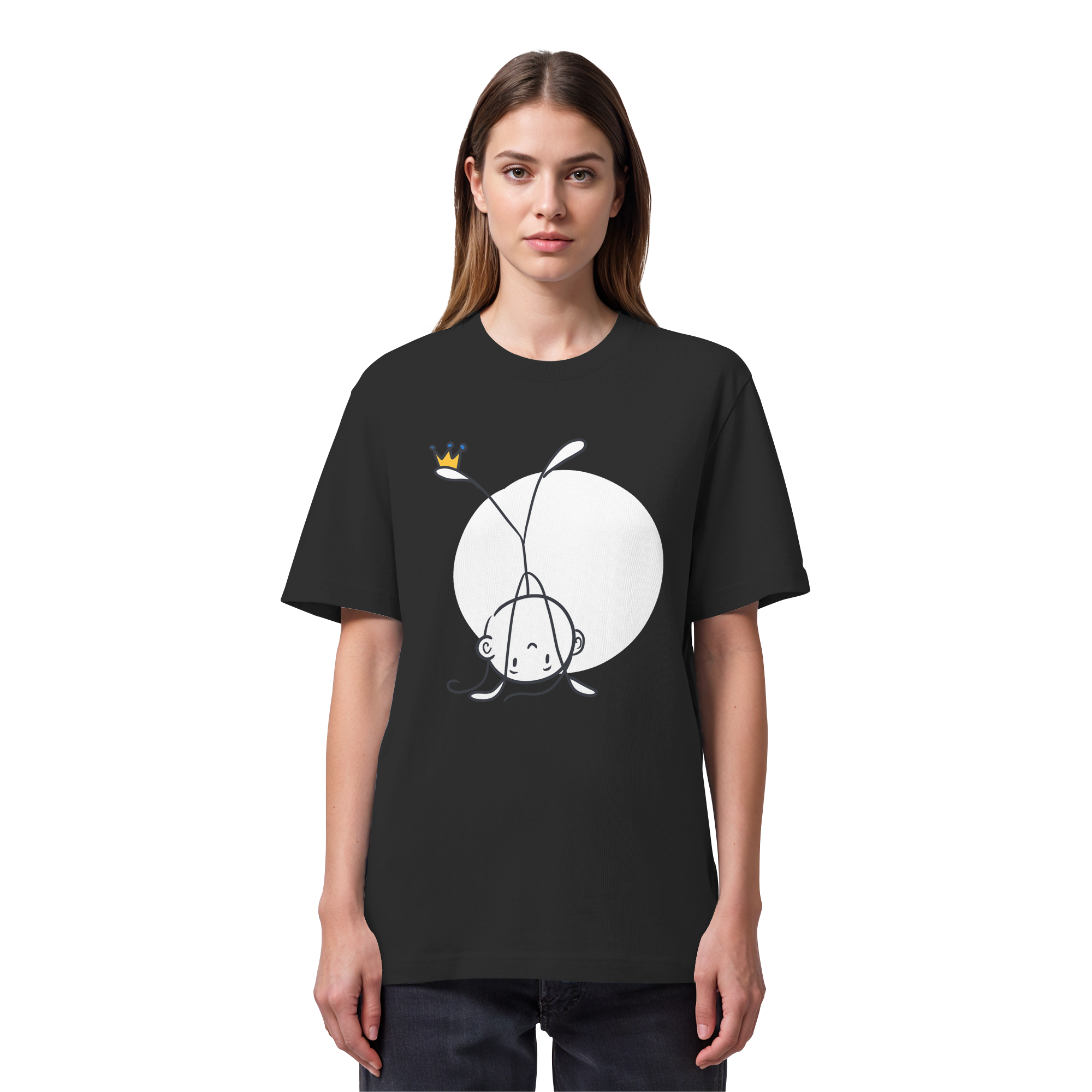 Seelenmännchen "Handstand Edition" Frontprint (dunkel) - Organic Heavy T-Shirt