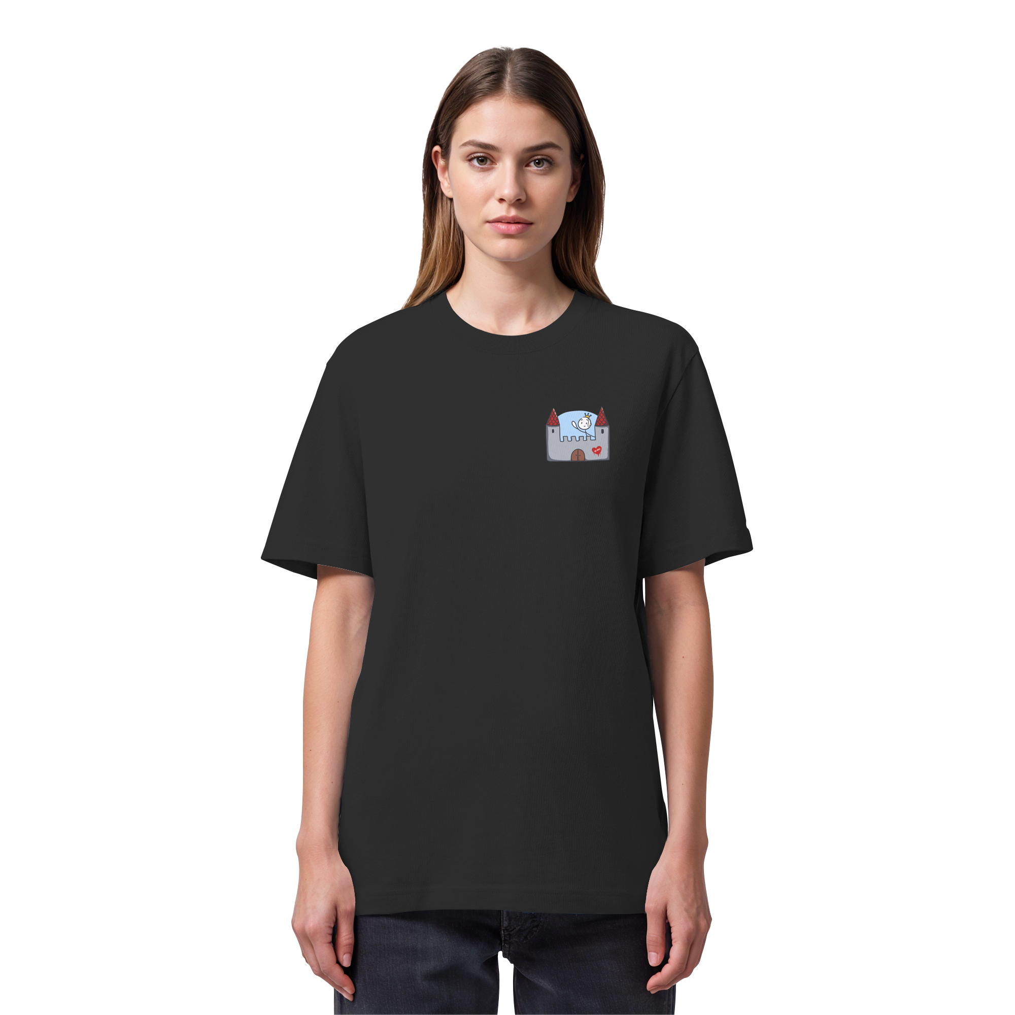 Hier und jetzt bin ich in Sicherheit "Bunte Edition" Backprint - Organic Heavy T-Shirt