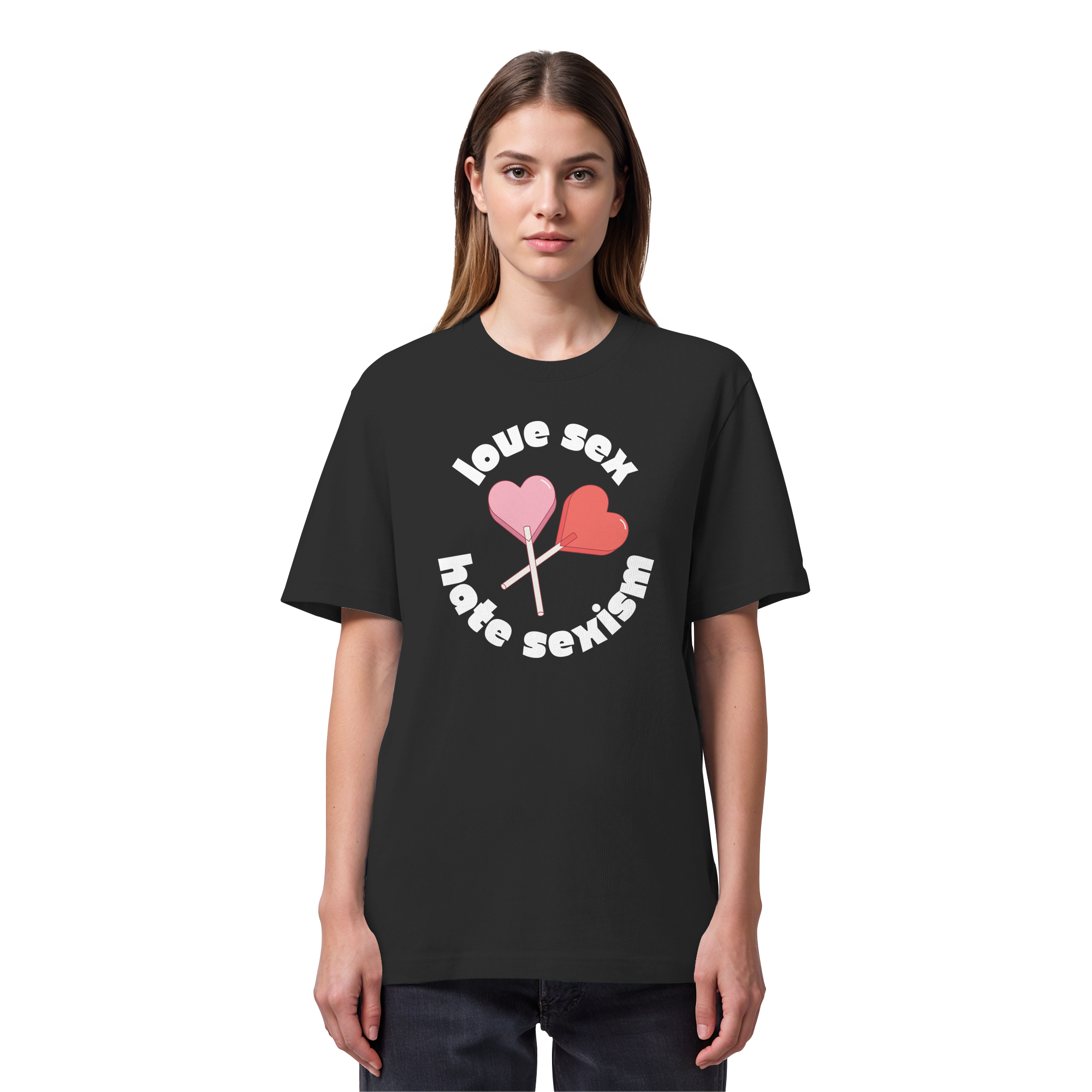 Love Sex Hate Sexism - Organic Heavy T-Shirt