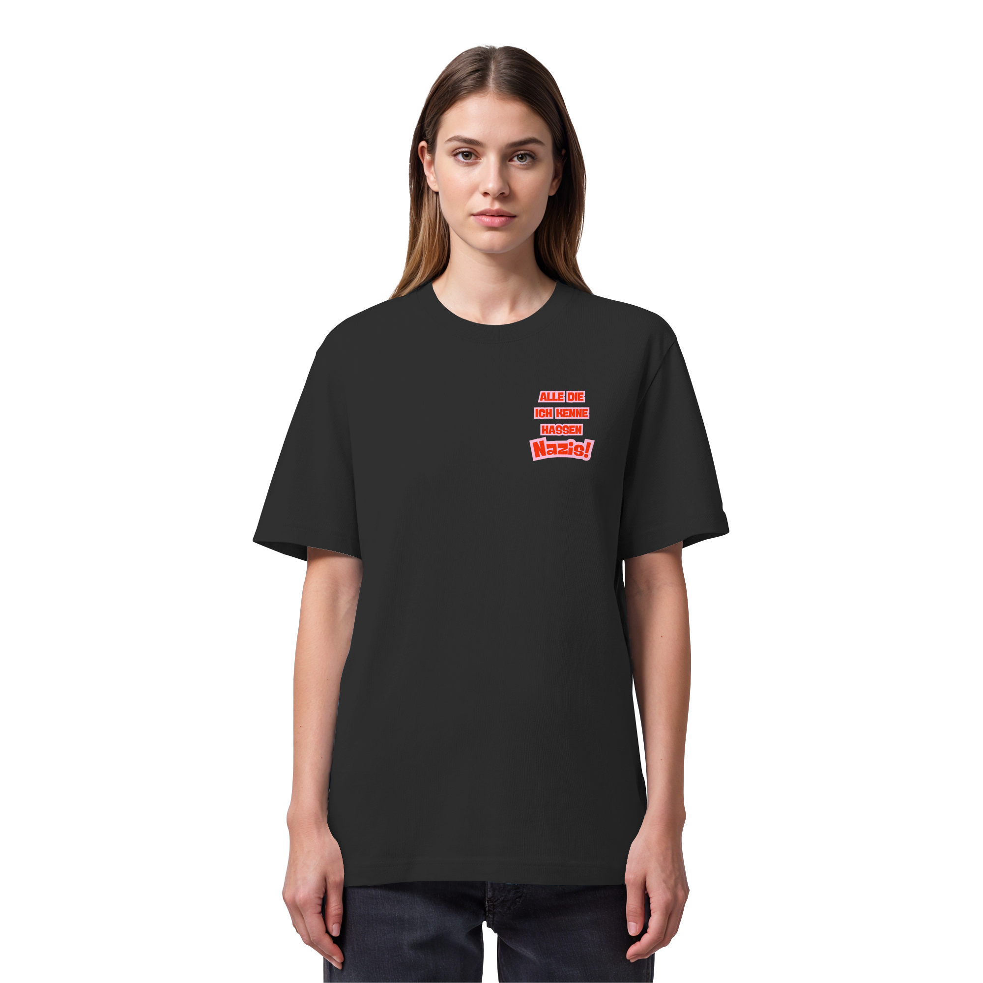 Alle die ich kenne hassen Nazis - Organic Heavy T-Shirt