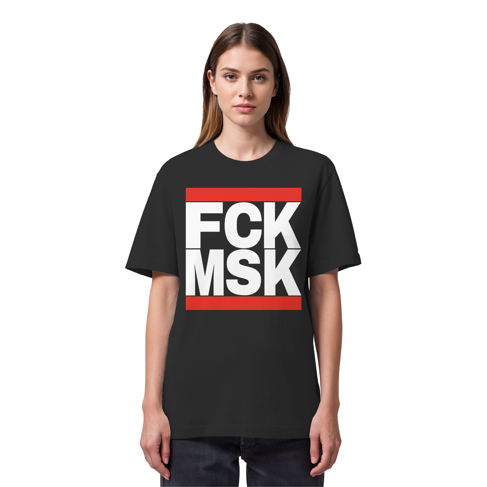 FCK MSK (weiße Schrift) - Organic Heavy T-Shirt