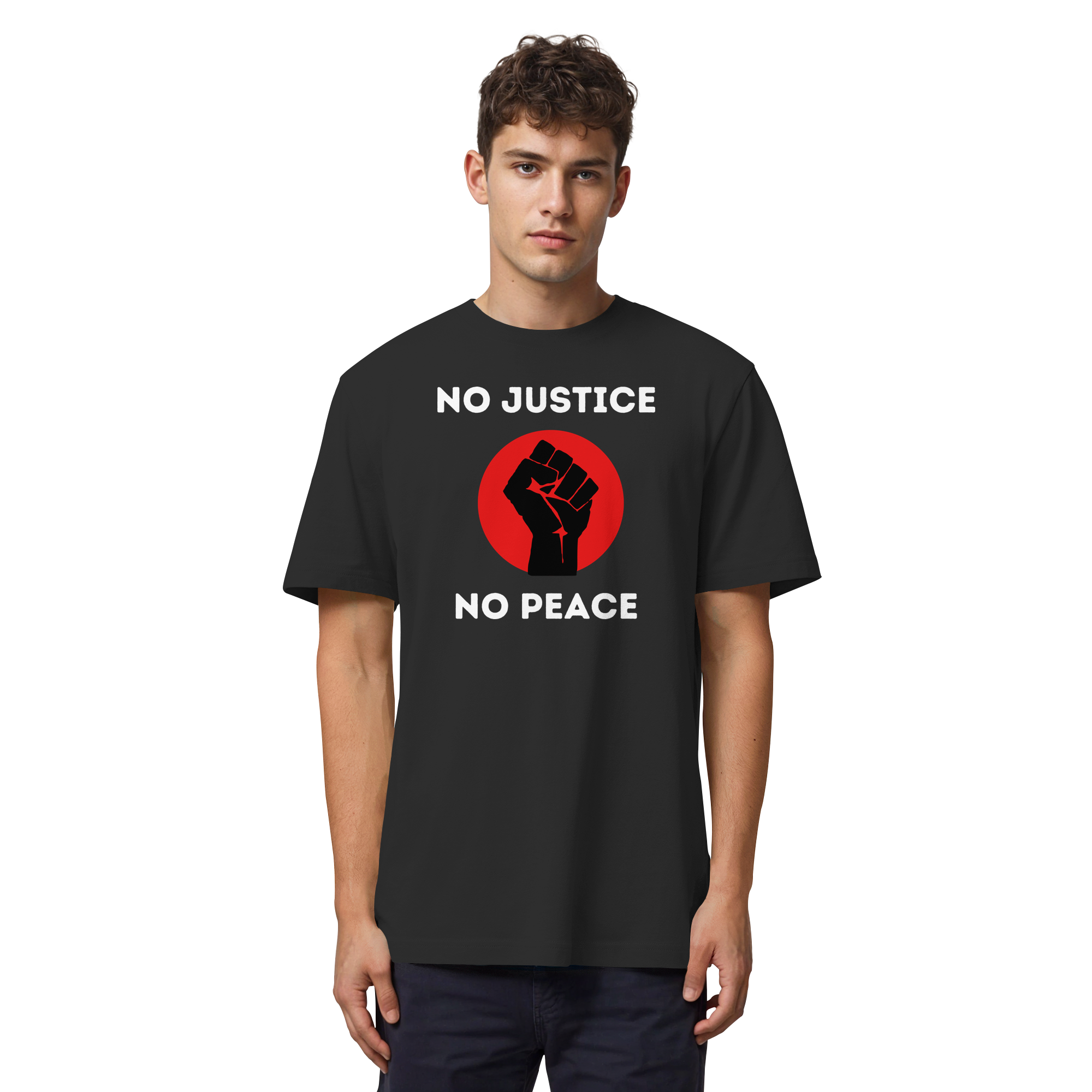 No Justice No Peace "Raised Fist Edition" - Organic Heavy T-Shirt