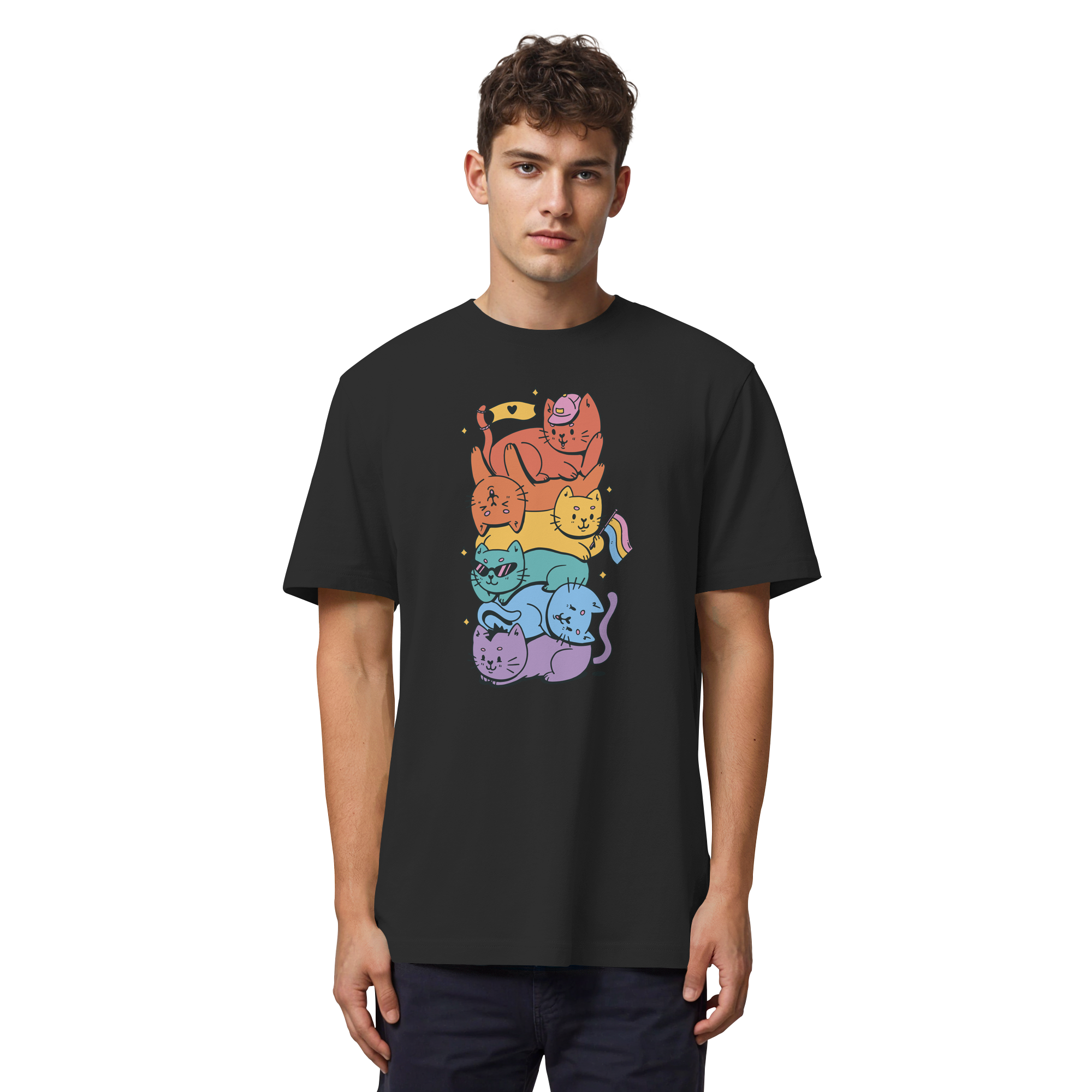 LGBTQ+ Katzen - Organic Heavy T-Shirt