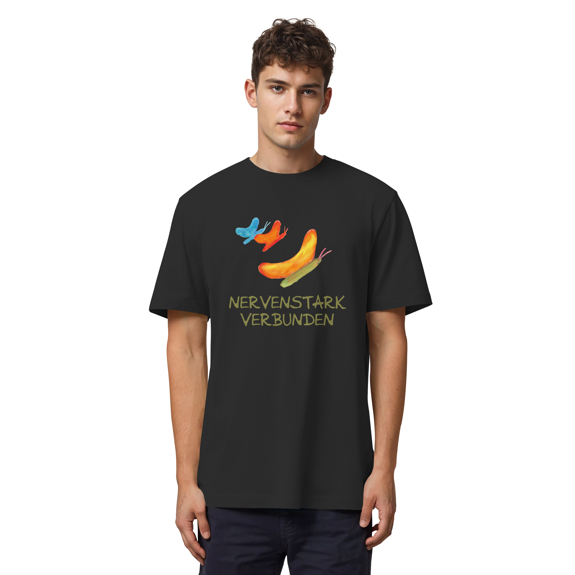 Nervenstark verbunden "Schmetterline Jona Edition" - Organic Heavy T-Shirt