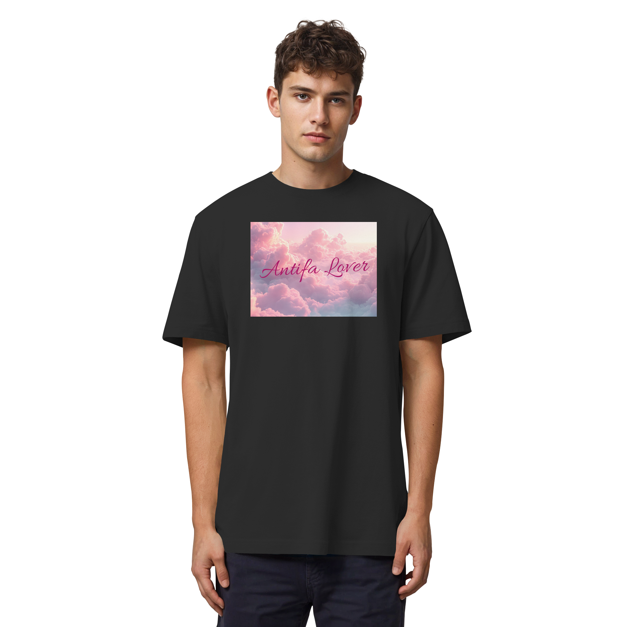 Antifa Lover Backprint - Organic Heavy T-Shirt