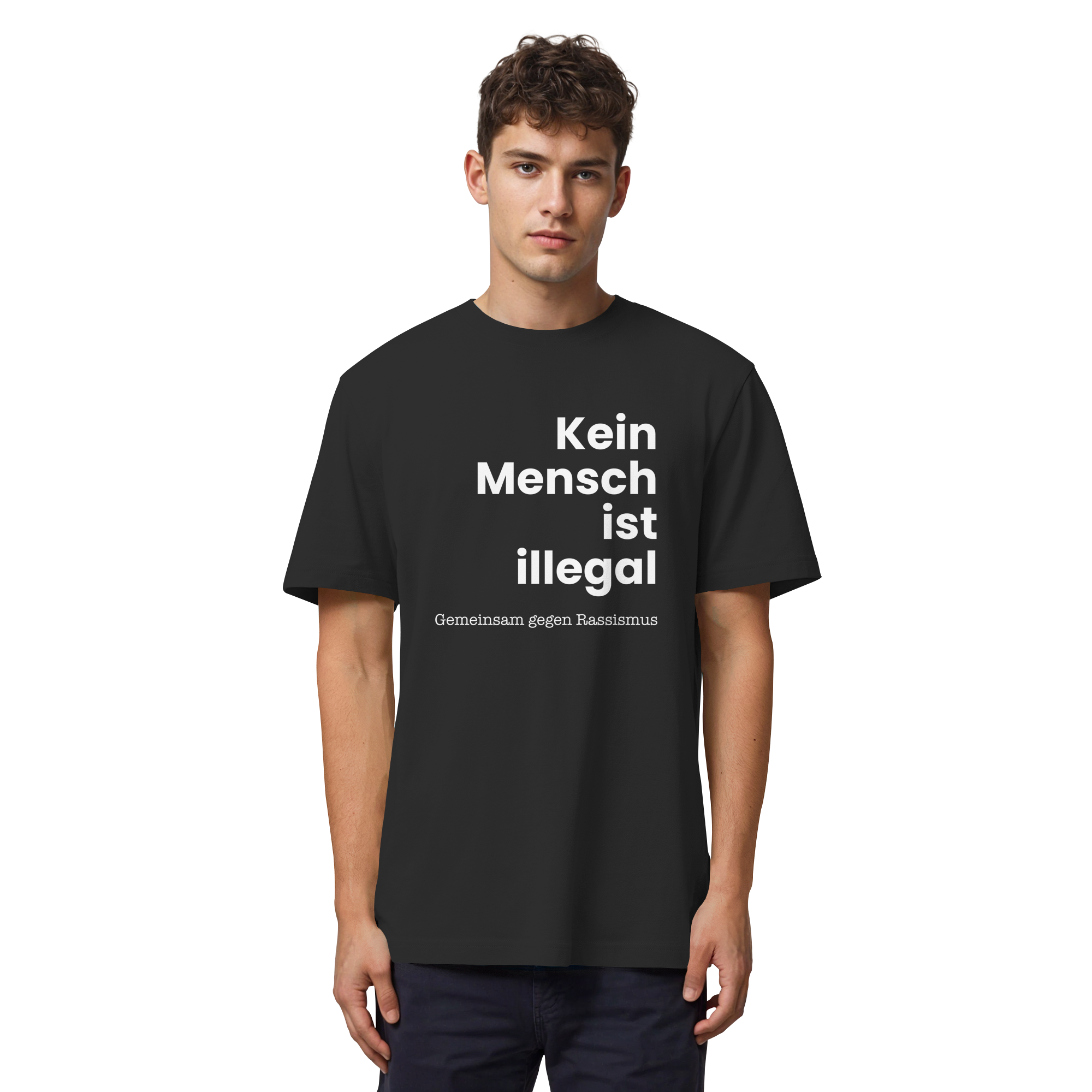 Kein Mensch ist illegal "Gemeinsam gegen Rassismus Edition" Frontprint - Organic Heavy T-Shirt