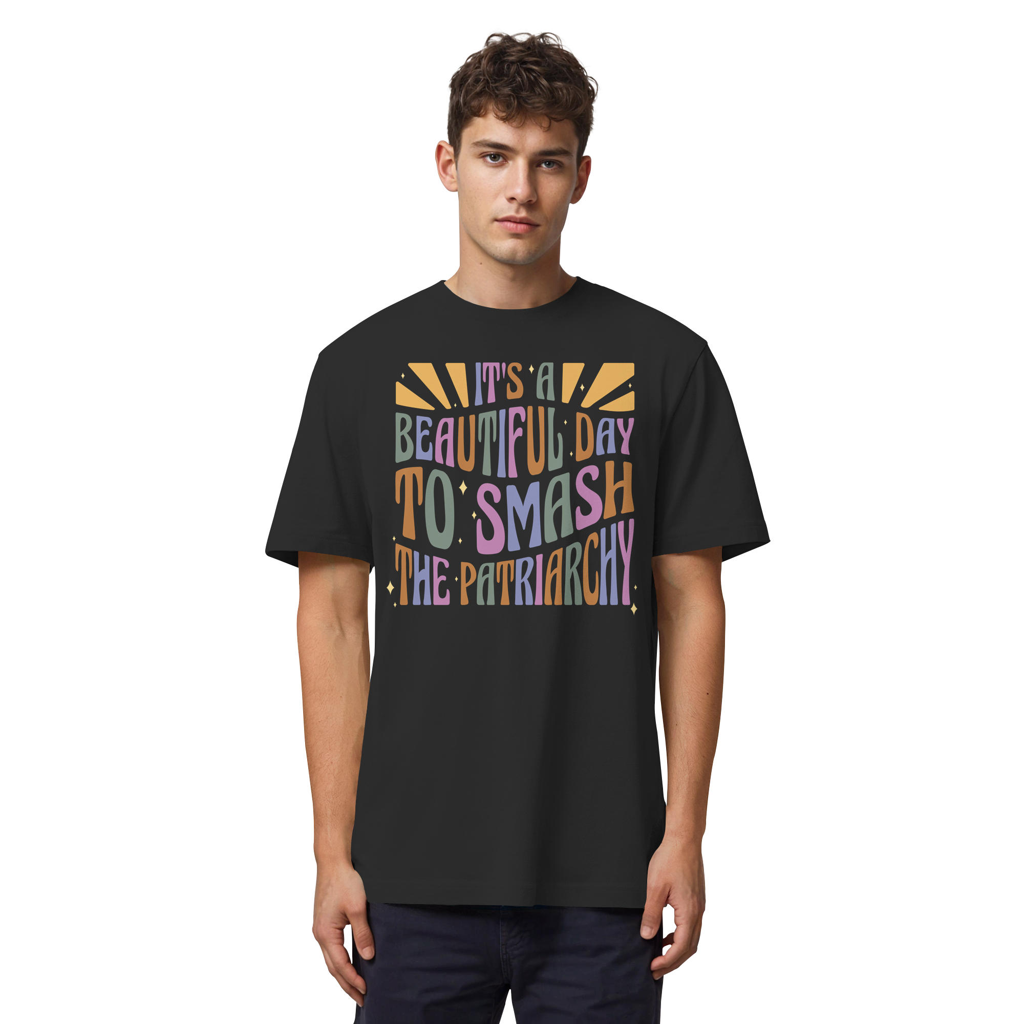It's a Beautiful Day to Smash the Patriarchy - Organic Heavy T-Shirt